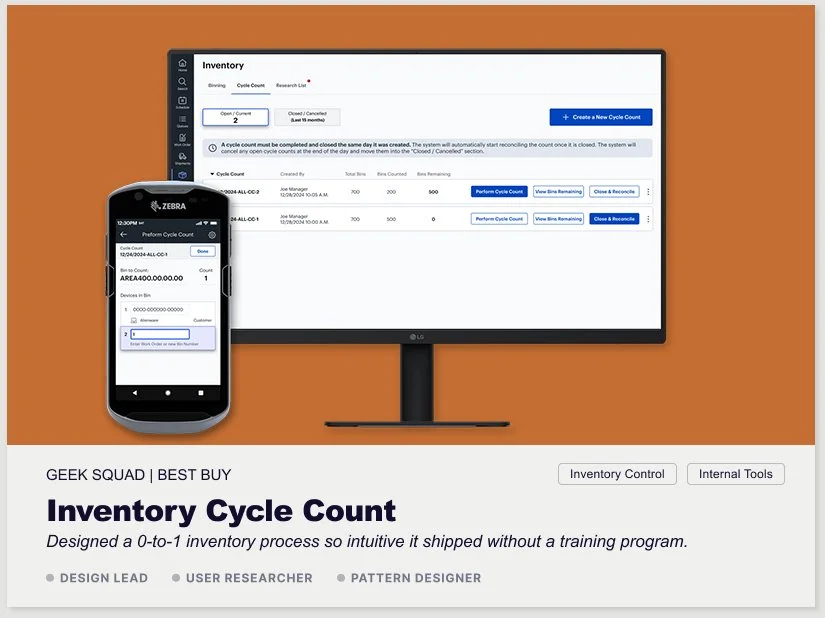 GEEK SQUAD - CYCLE COUNT