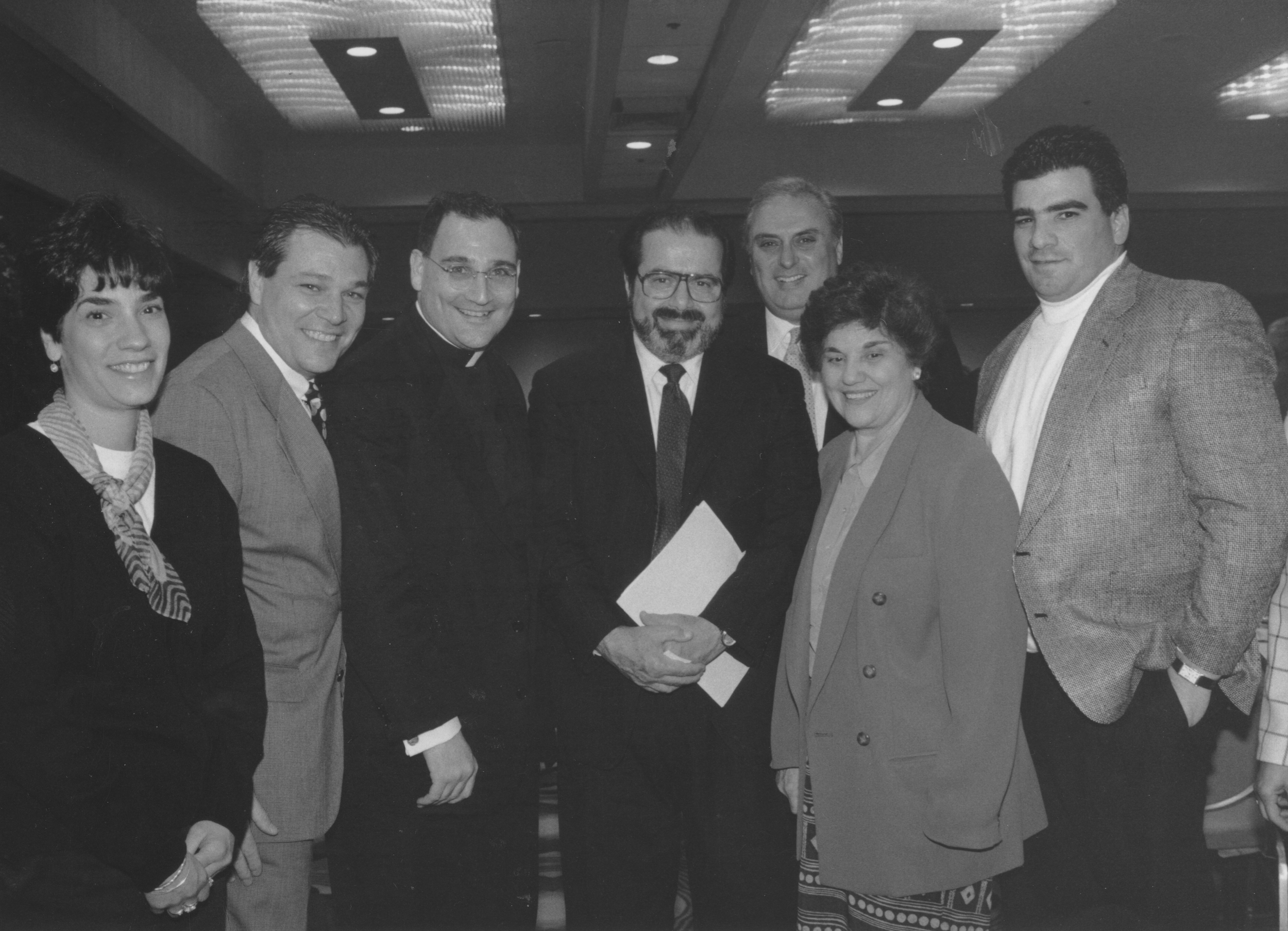 Supreme Court Justice Antonin Scalia (center) Father Perricone (L), Mrs. Perricone (R)