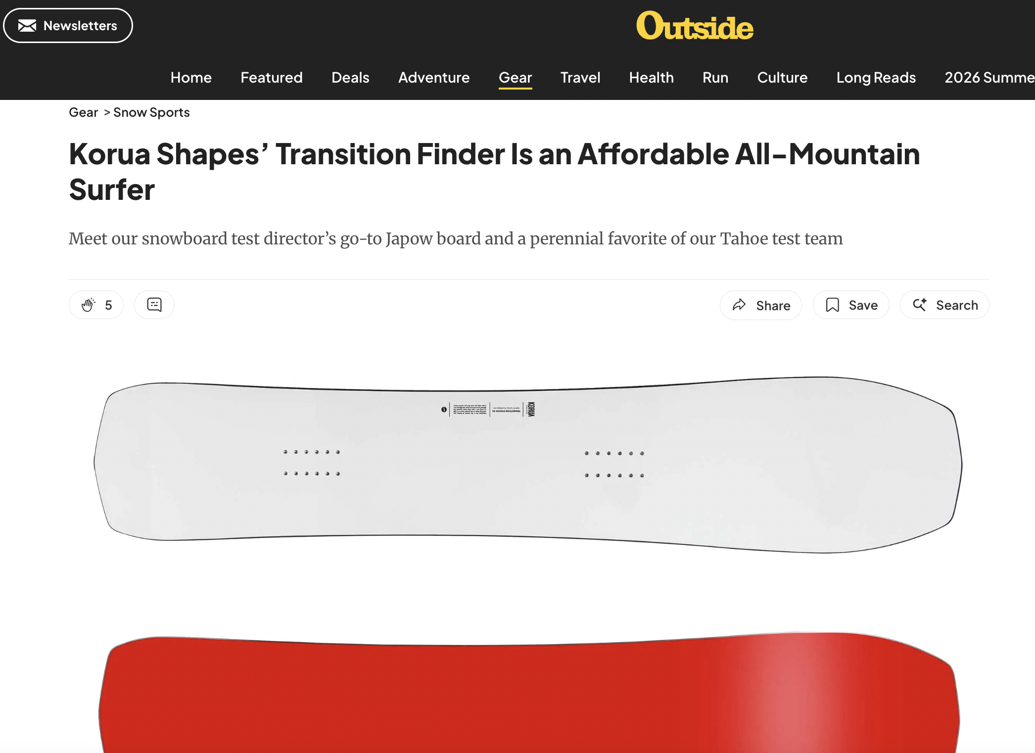 Korua Shapes’ Transition Finder Is an Affordable All-Mountain Surfer
