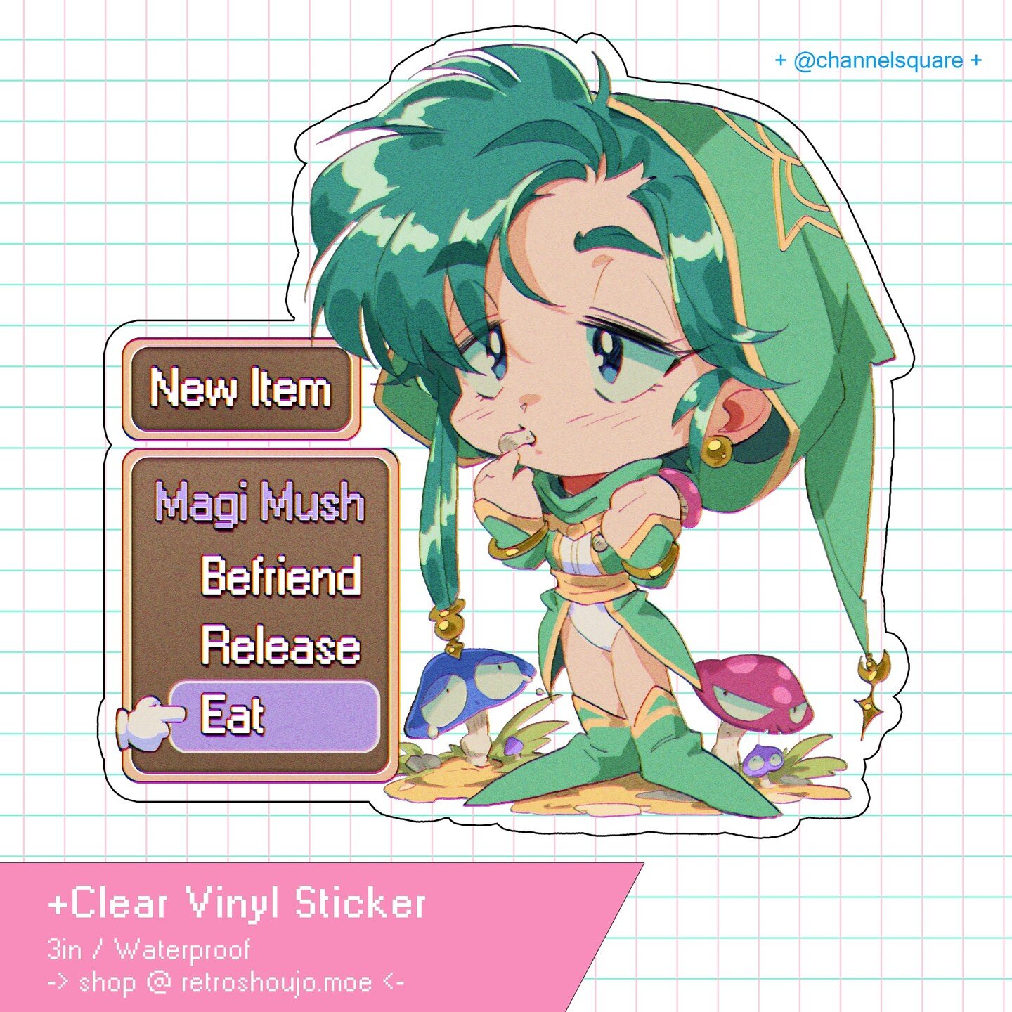 Available to pre-order! Website in my bio or sign-up for my patreon to receive both a sticker and digital rewards.

#sticker #stickershop #90sanime #90sanimeaesthetic #90sanimestyle #classicanime #slayers #druid #dnd #dungeonsanddragons #classicrpg #