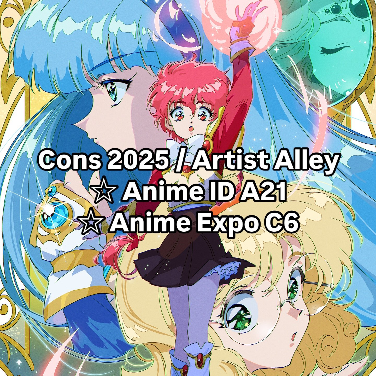 Hello! These are my last anime cons I&rsquo;ll be tabling at ٩(๑❛ᴗ❛๑)۶ I won&rsquo;t be tabling/selling at cons in 2026 - taking a break (_ _).｡o○
All of the new fanart I have been sharing over the last few months will be available at both Anime ID a