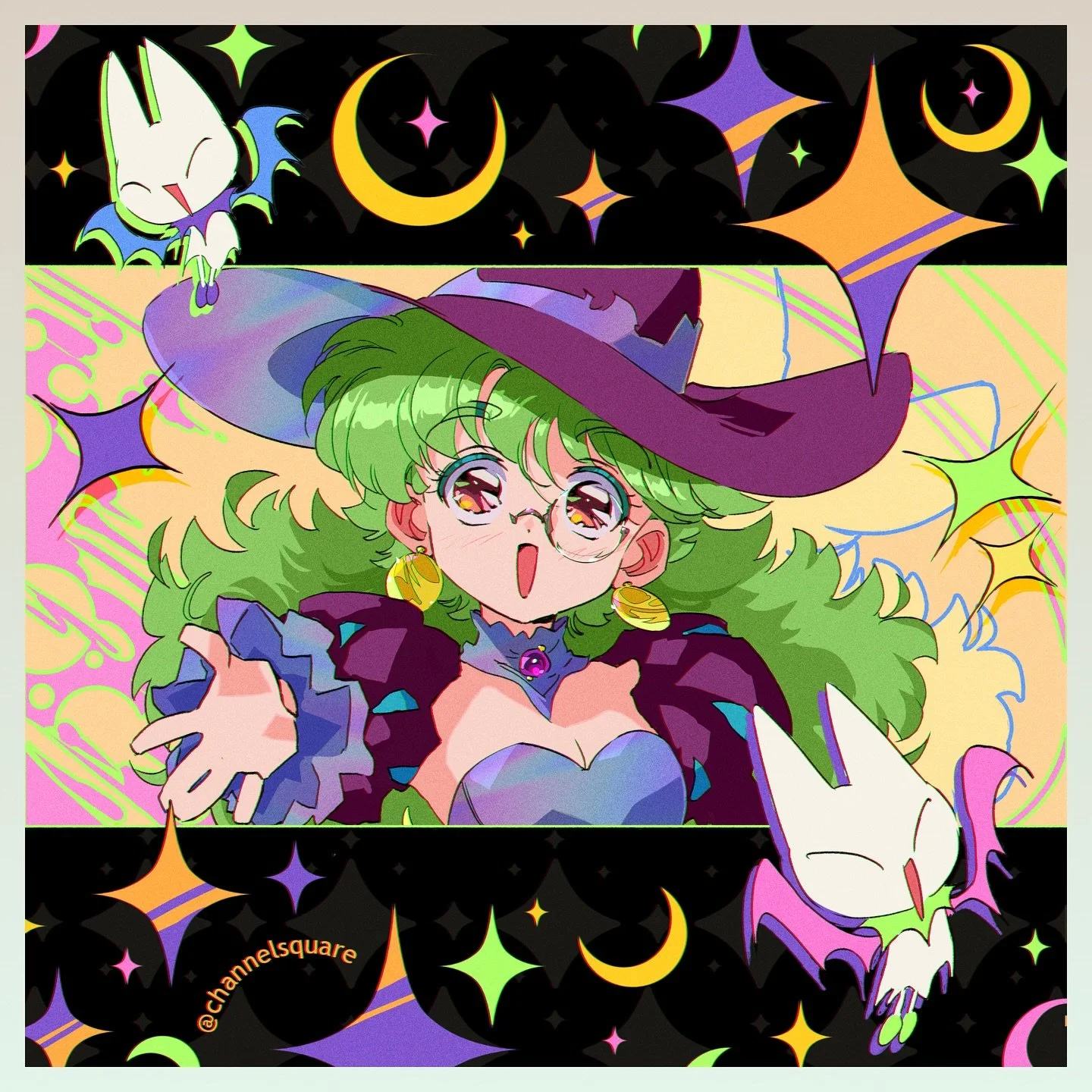 ψ(`∇´)ψ ~ ハッピーハロウィン!🎃
🍭 HAPPY HALLOWEEN! 👻 
#witchtober #halloween #90sanime #90sanimeaesthetic #90sanimestyle #90sanimeaesthetics #retroanime #retroanimeaesthetic #retroanime90s #classicanime #shoujoanime #magicalgirl #mahou