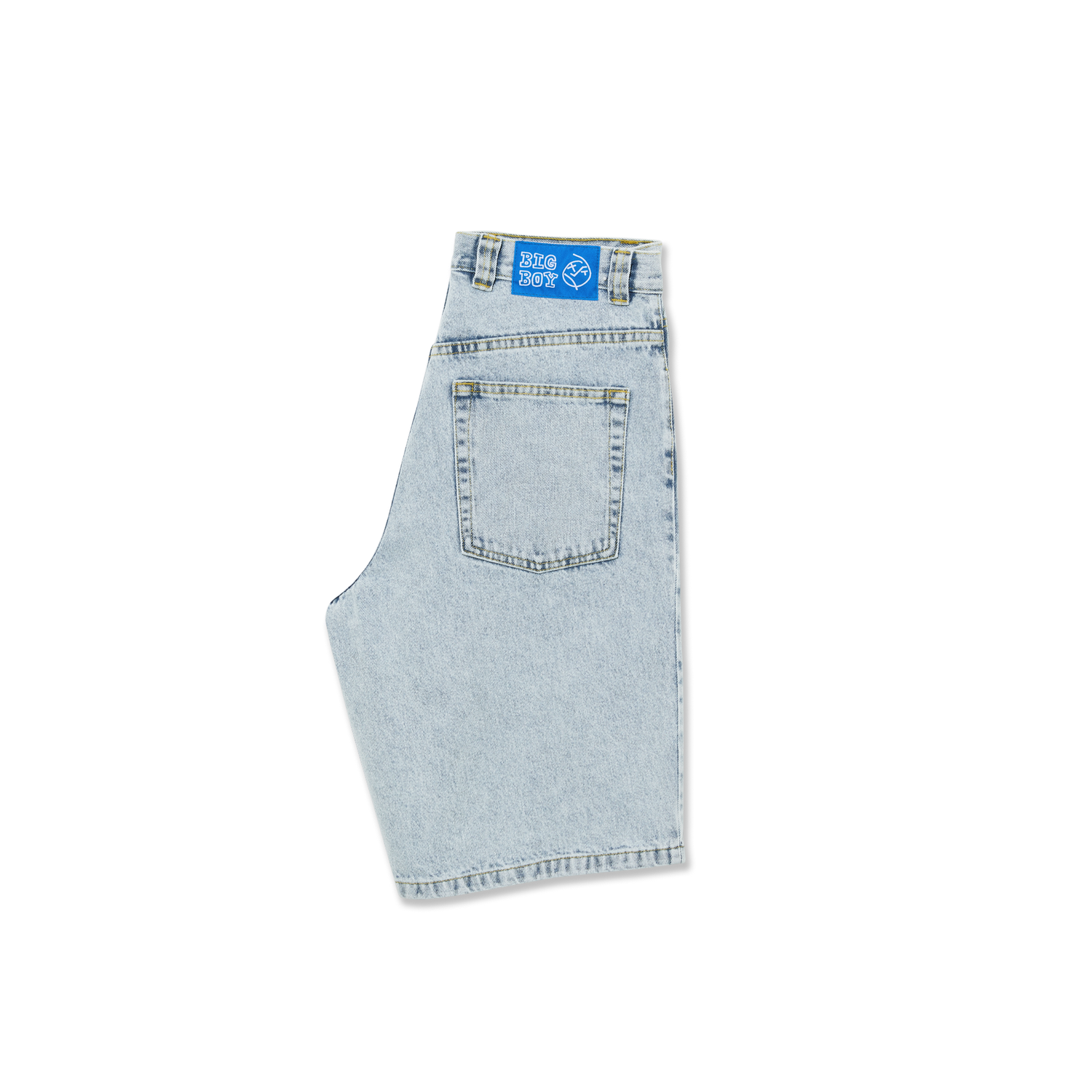 polar skate co big boy jean shorts light blue