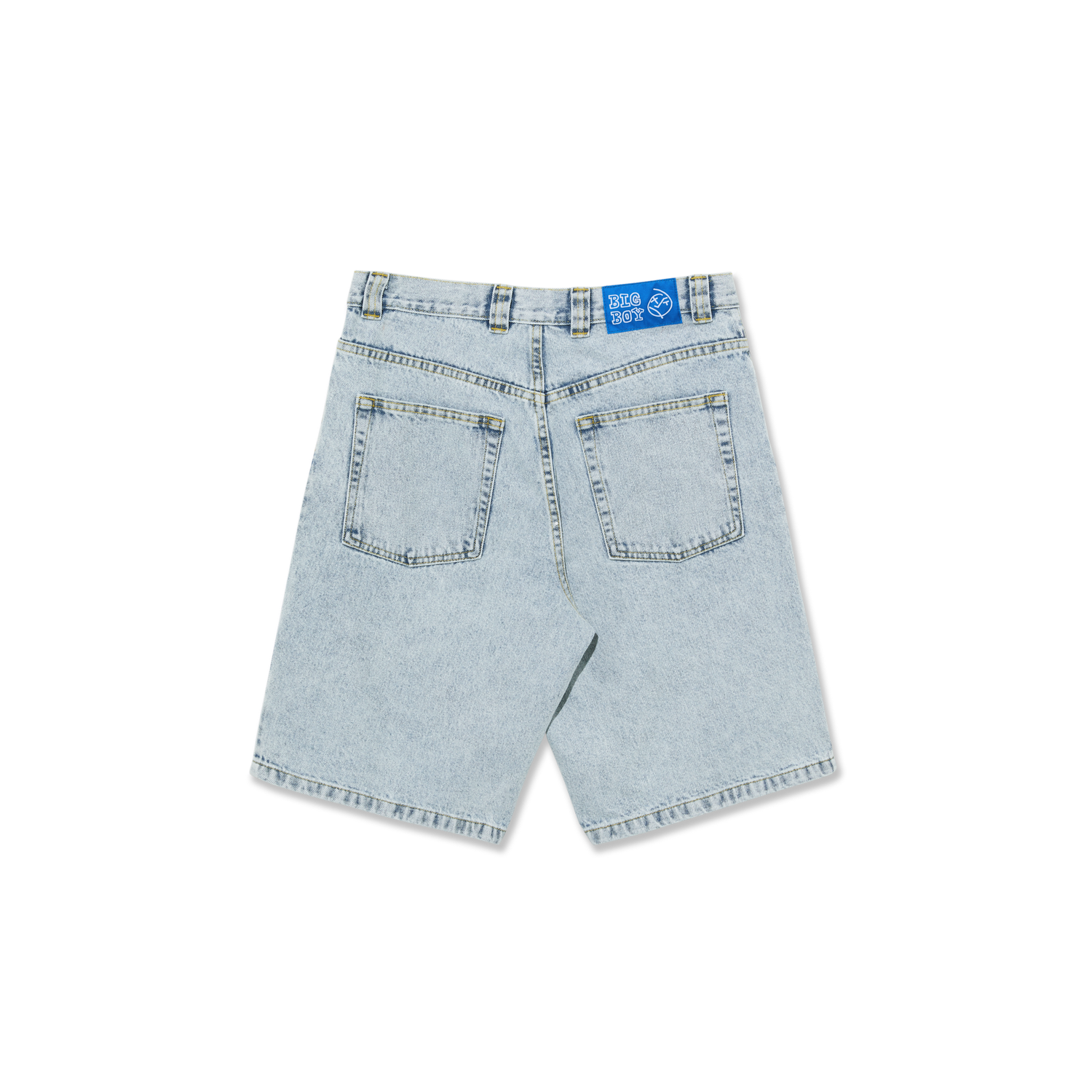 polar skate co big boy jean shorts light blue