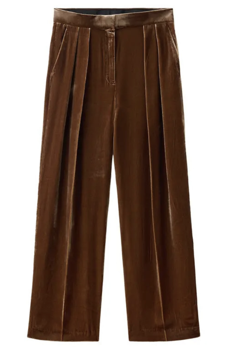brown velvet trousers