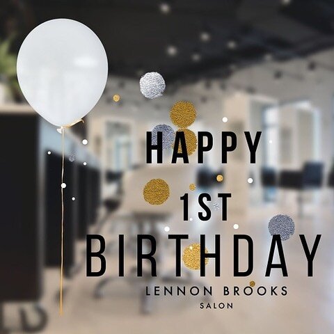 Lennon Brooks Salon is ONE today!  A great big thank you to all of our clients and staff for an amazing first year!  To the town of Paramus for welcoming us to our new home!  We are over the moon filled with excitement and anticipation of another inc