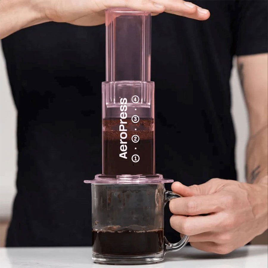 AeroPress Coffee Maker - Clear Pink-5.jpeg