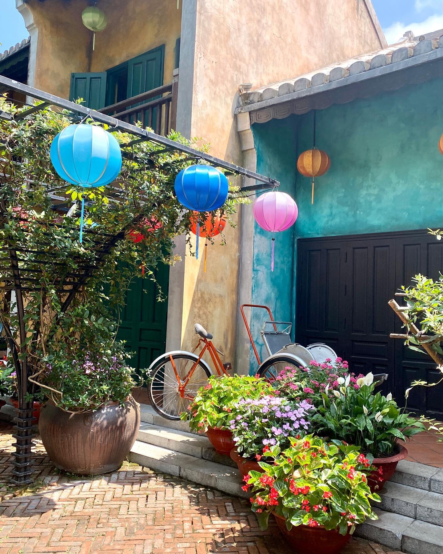 One of my favourite happy snaps from my trip to Hoi An. I love the colours, textures, flowers, bike and lanterns. So colourful, so happy. 😁📸