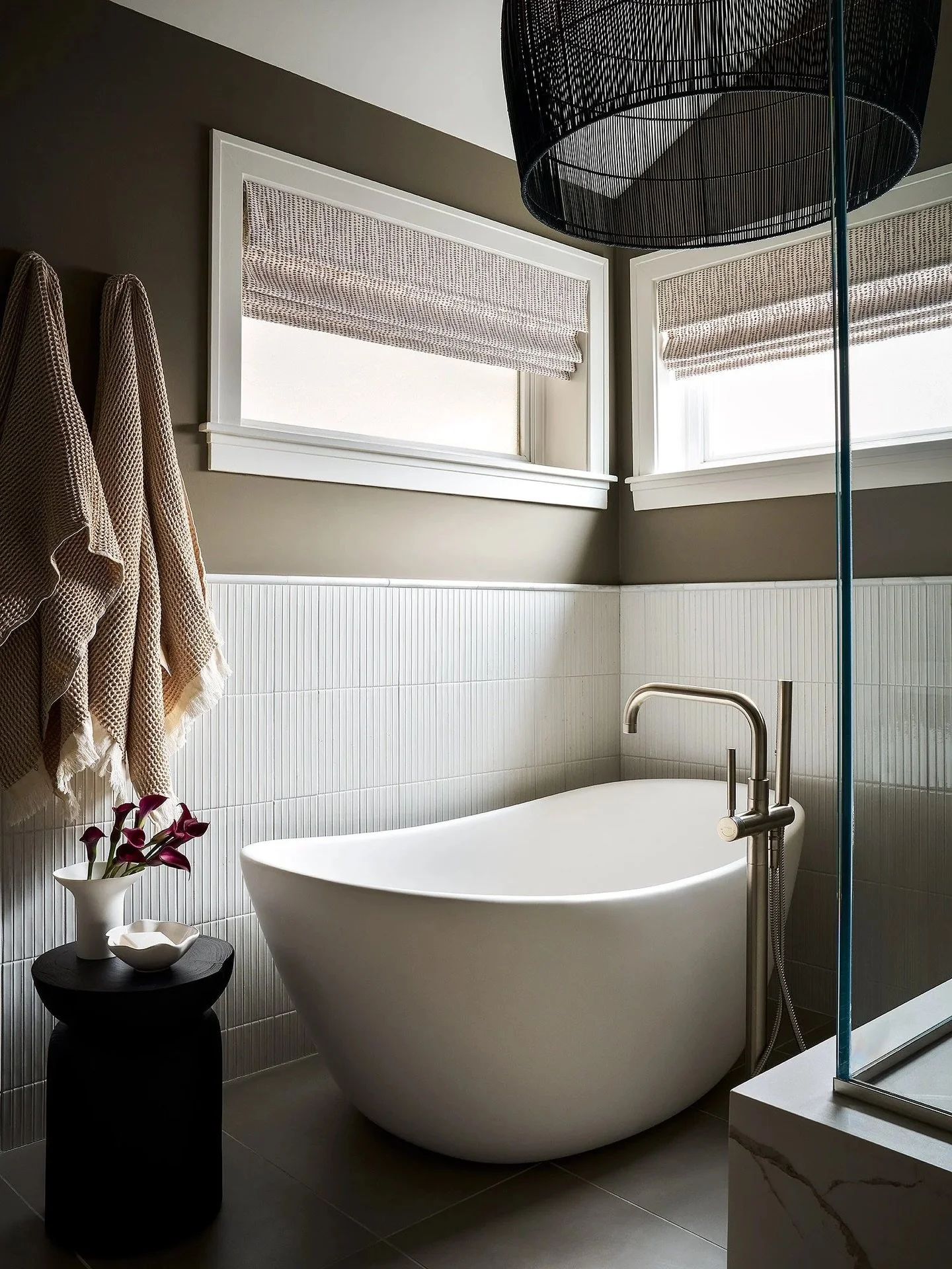 Introducing this serene primary bathroom! 

After completing the main level of this West Loop residence, we were brought back to renovate the client&rsquo;s second floor living spaces: primary suite, guest suite, and home gym.

The result is a cohesi