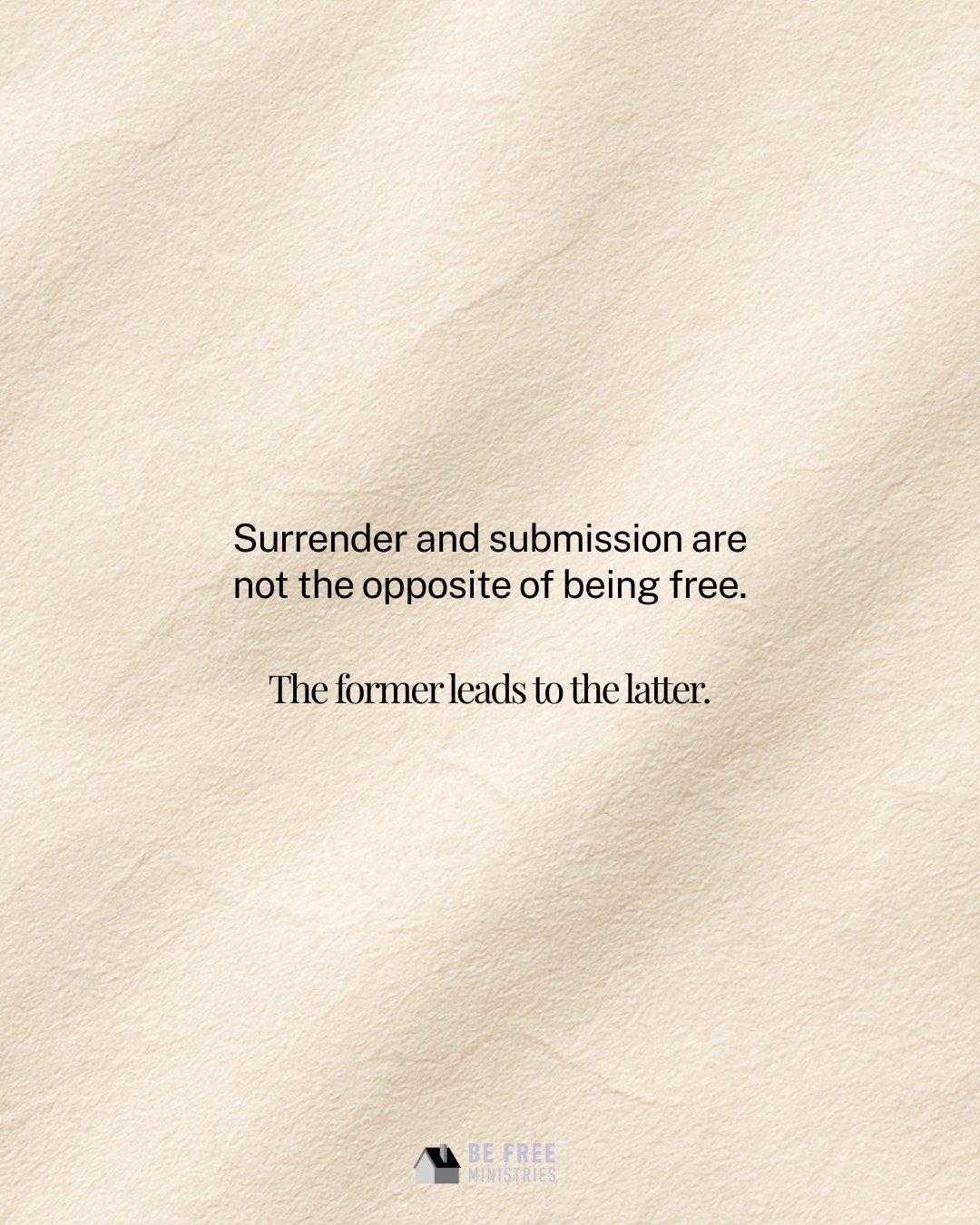 This is God&rsquo;s upside down kingdom.  Being surrendered and submitted helps us be free - free from control, the what if&rsquo;s, others expectations, our false self and so much more.  Don&rsquo;t carry the things that are producing weight, releas