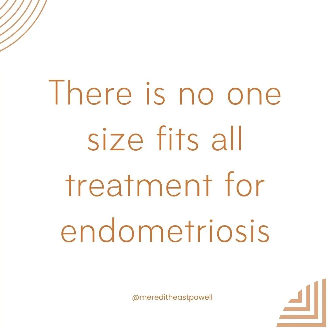 There isn't a one size fits all approach to treating endometriosis; this means diet and supplements too. Treatment will vary depending on what is going on for you and what your goals are. Leave a 💛 below if you agree

#endometriosis #endometriosisdi