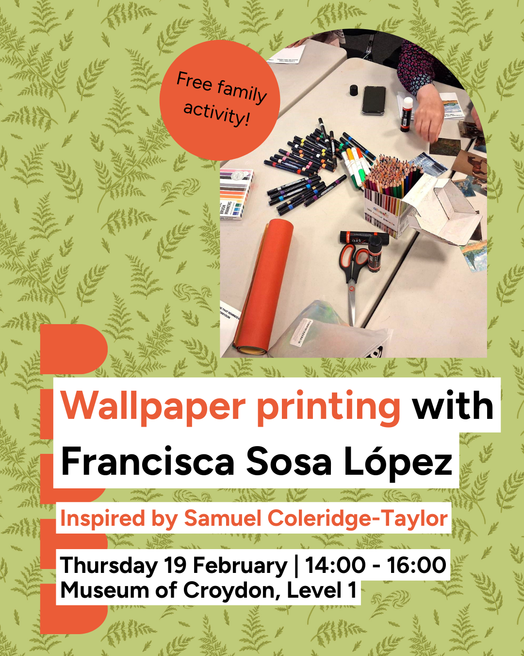Wallpaper design crafts inspired by Samuel Coleridge-Taylor with Francisca Sosa López