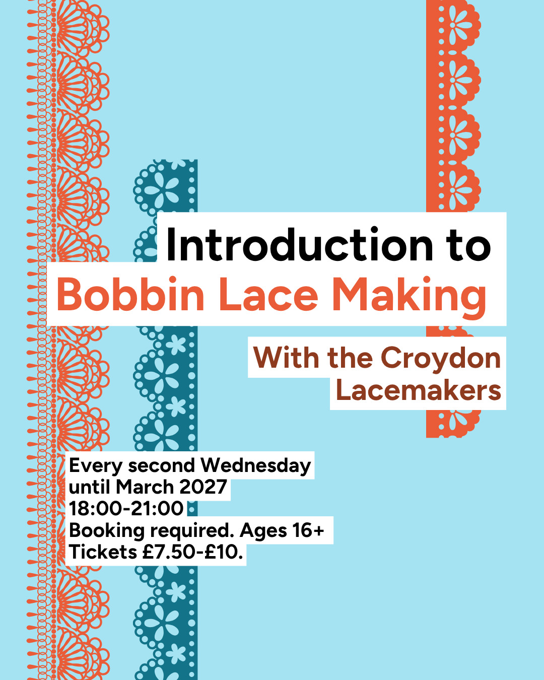 Introduction to Bobbin Lacemaking with the Croydon Lacemakers