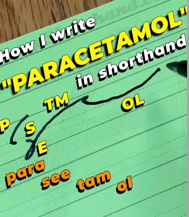 Devon show how to write in Gregg Shorthand