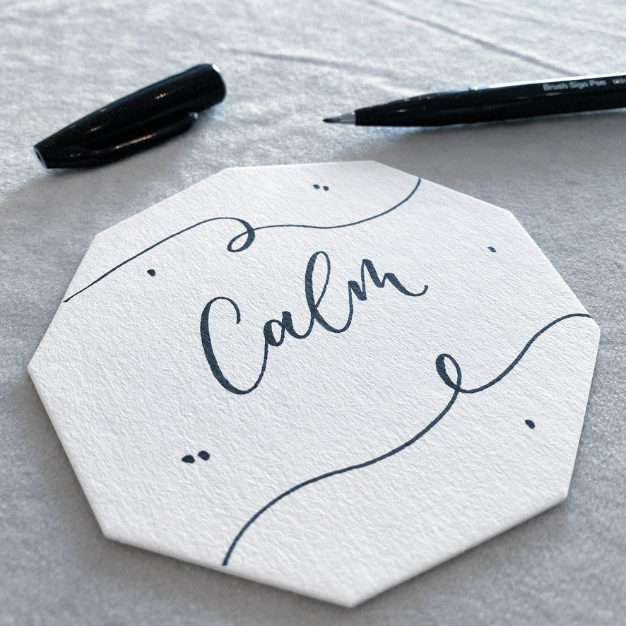 Calm Calligraphy Coaster (Linden House).jpeg