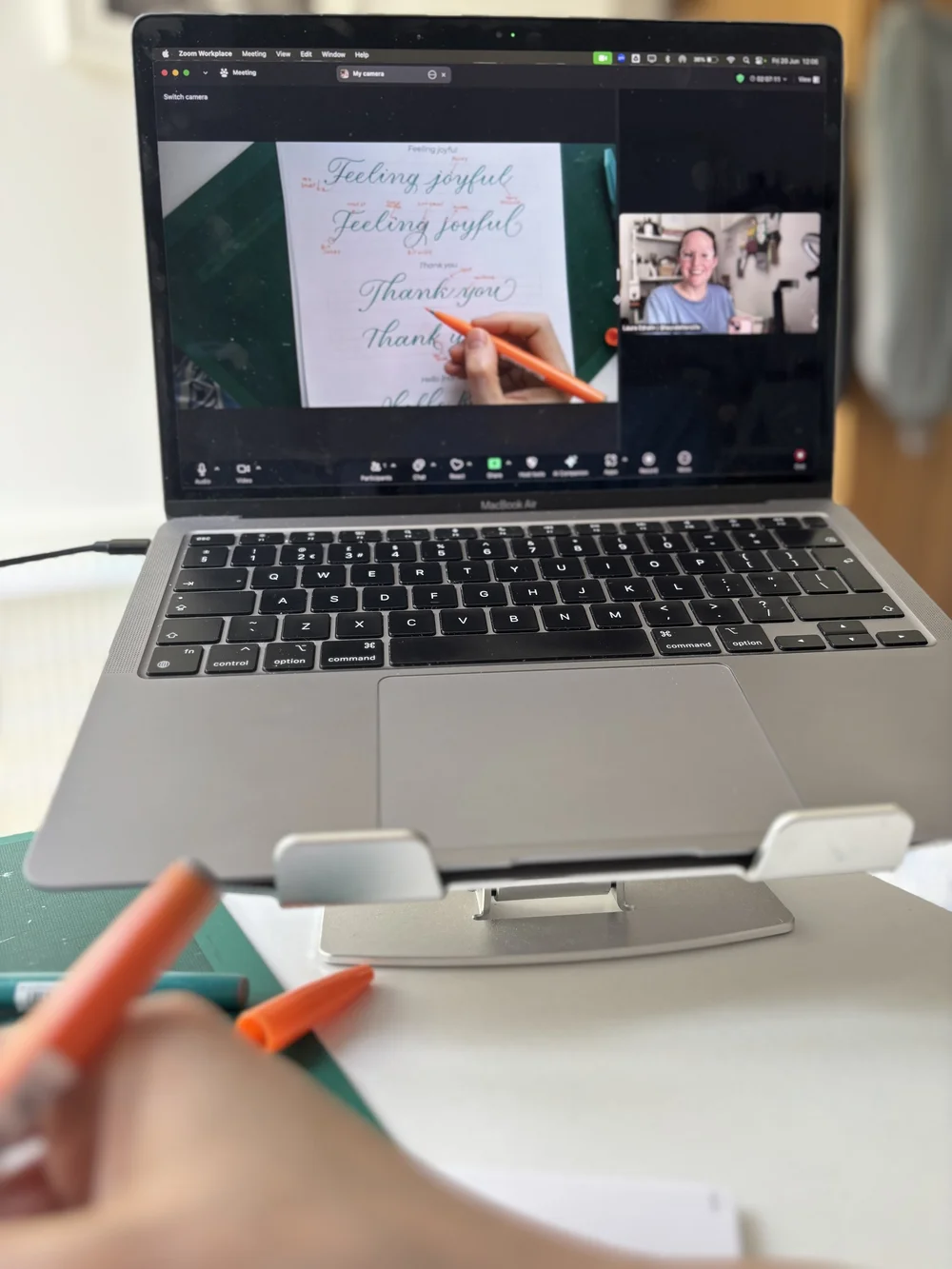 Online brush pen course - close up calligraphy