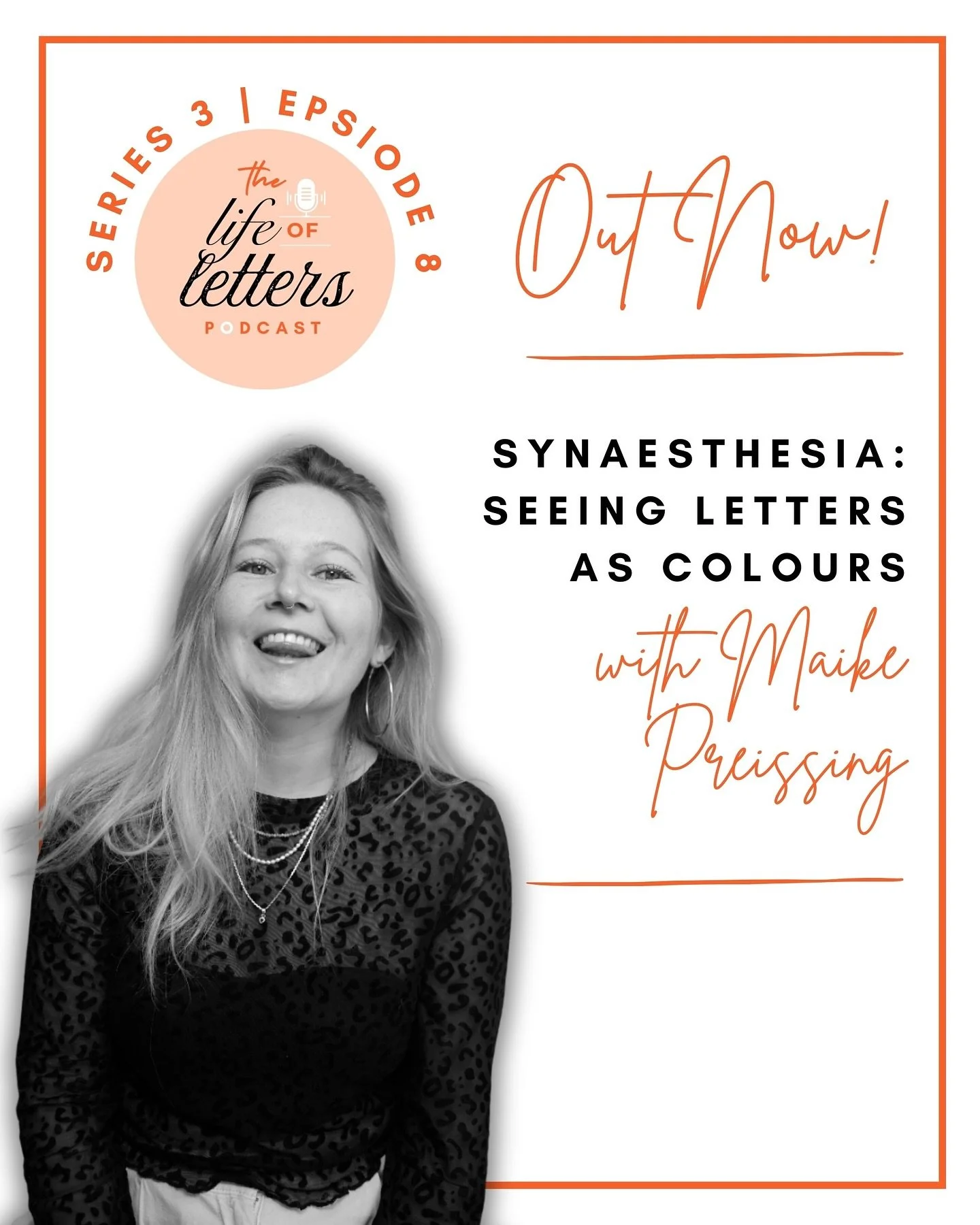 We’re finishing series 3 with a BANG!💥 Meet psychologist and synesthesia artist, Maike @maikepreissing @synaesthes_a, who joins me on the podcast talking all about the fascinating world of synesthesia. 
We explore the different forms of synes