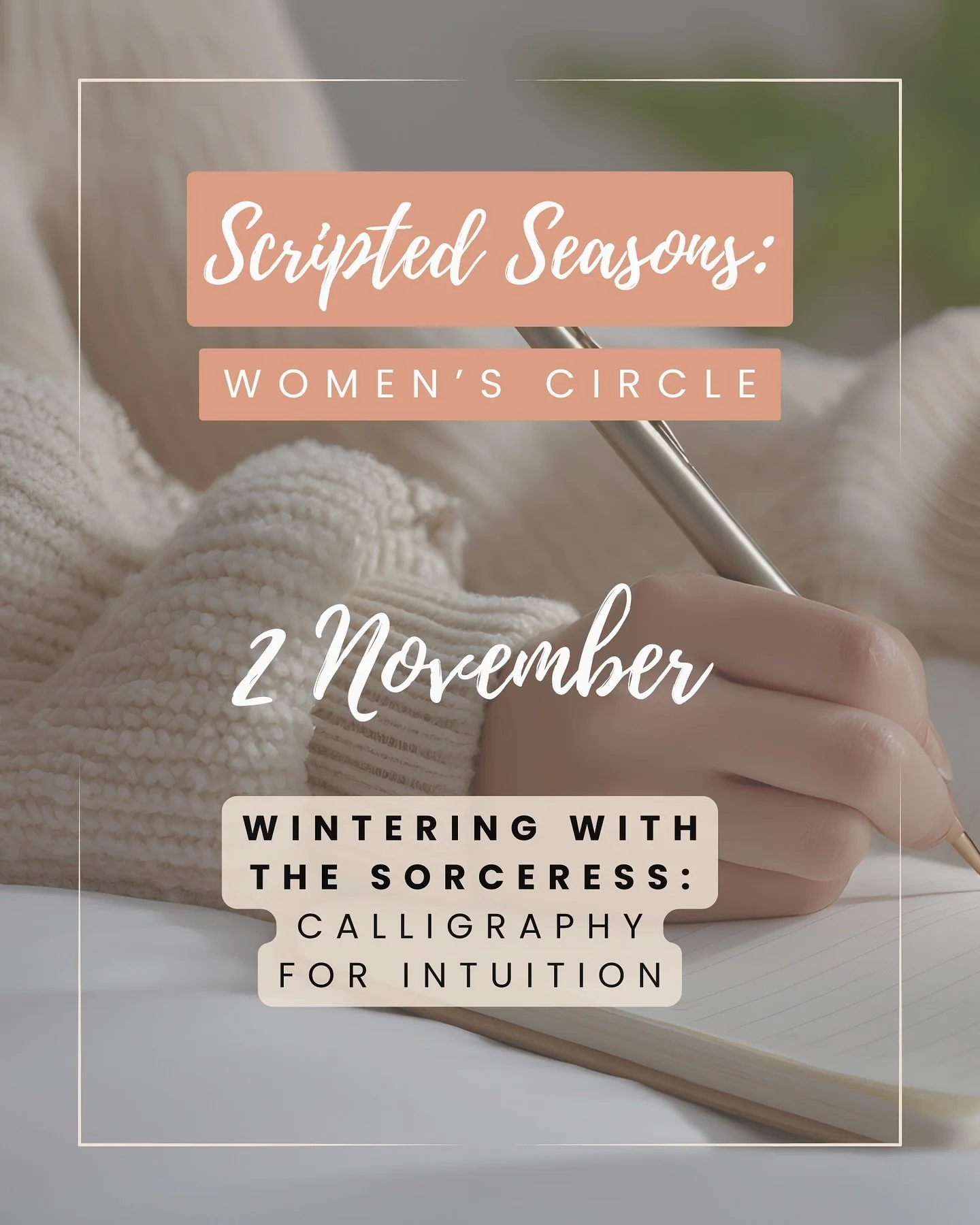 One week to go ✨✍️🙏 Join the growing group of women harnessing the energy of winter and working with the feminine archetypes by joining our first Circle on Sunday 2 November. 
Find all the details in our bios @caroline_lamont_coaching or @lauralett