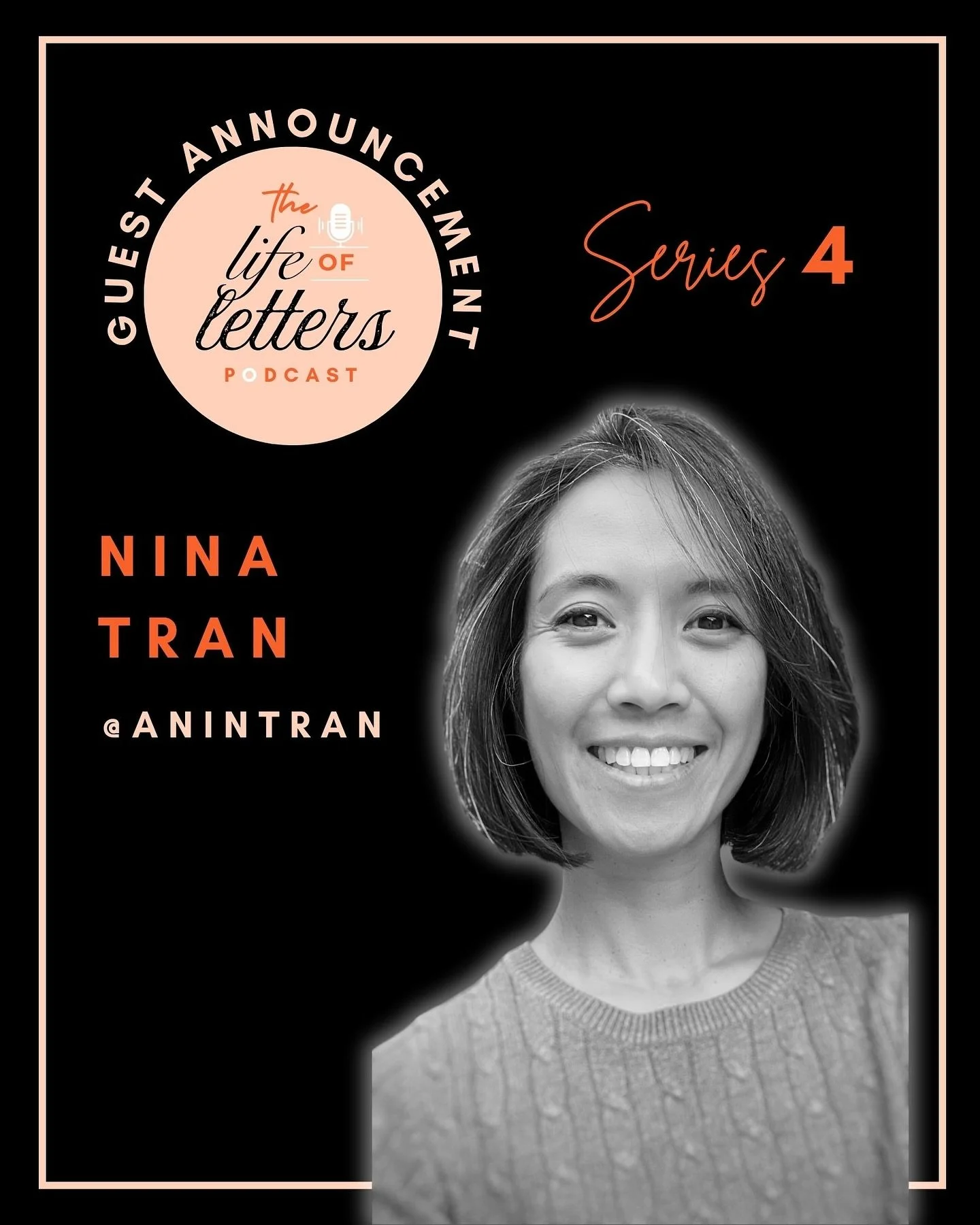New guest announcement! 📣 I had the honour of talking to the incredible Nina Tran @anintran, who reflects with on her journey into calligraphy, delve into the her stunning work with various calligraphy styles including Stunt Roman, Copperplate and S