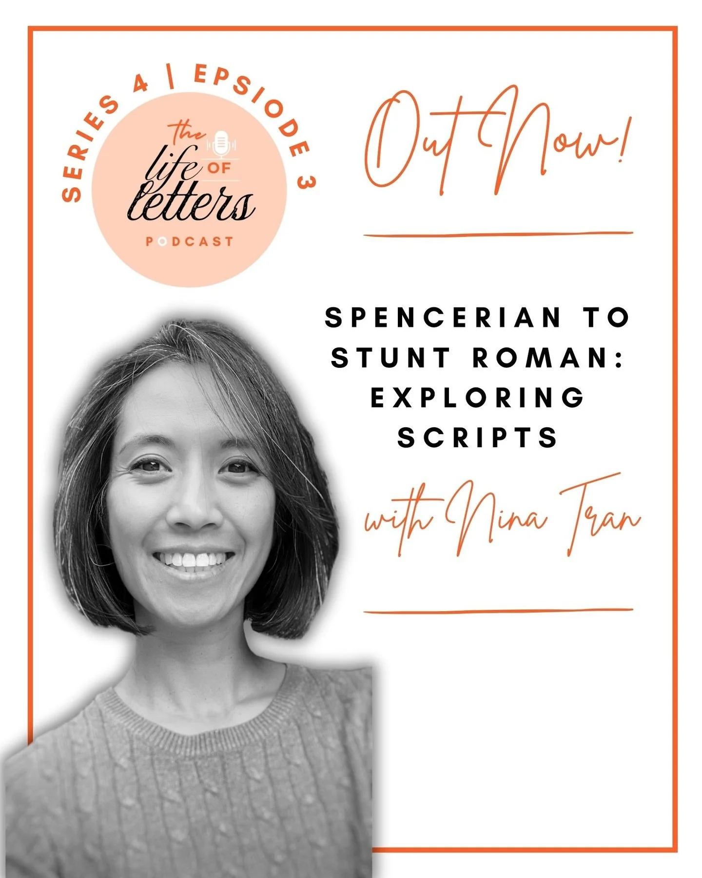 Episode THREE is here and is with the legendary @anintran! We explore variety of beautiful scripts including Spencerian and Stunt Roman - two of Nina&rsquo;s mastered styles she calligraphs and teaches.

We discuss her journey into calligraphy -with 