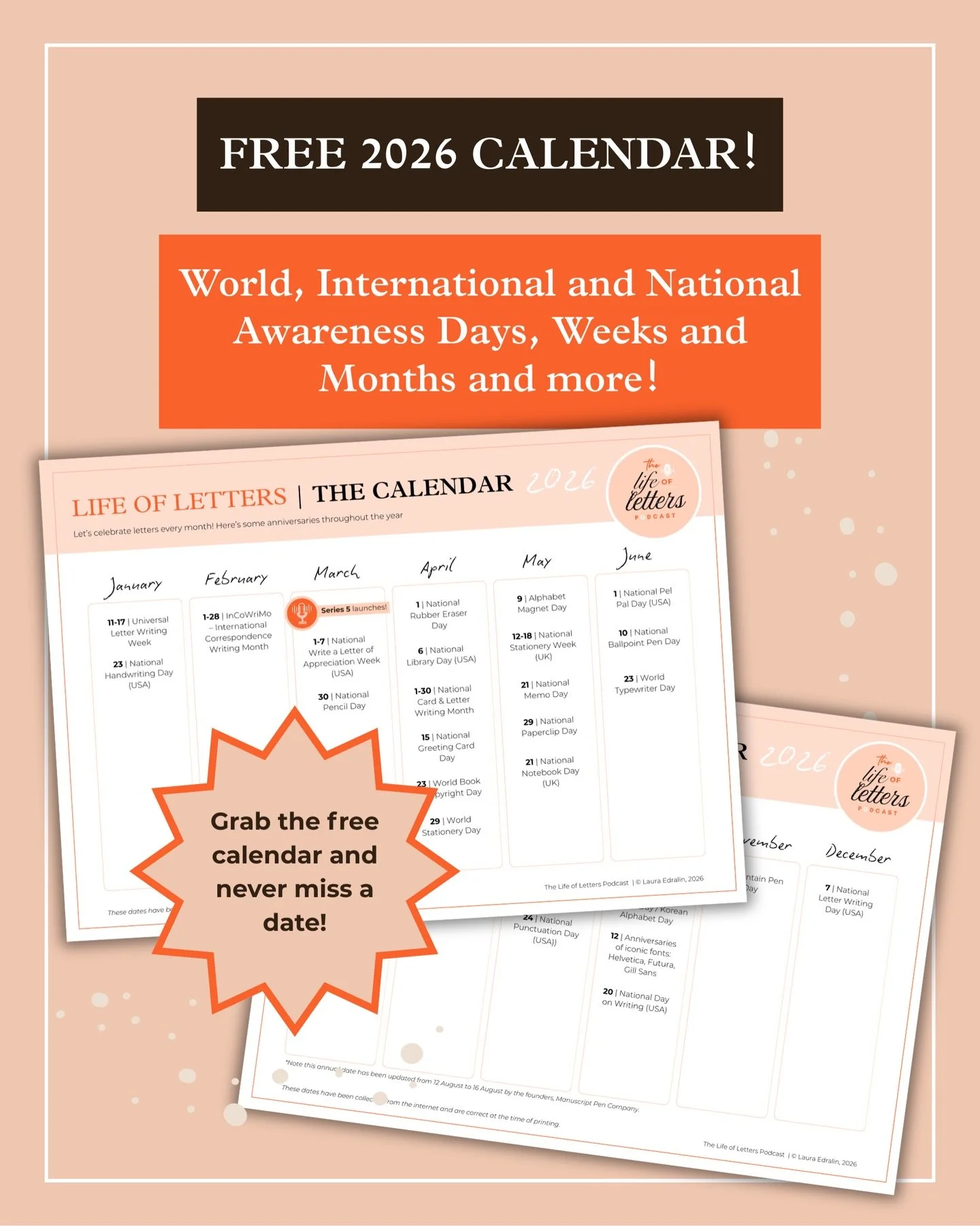 I bet you didn&rsquo;t know there was a paperclip day! 🤩 My challenge last year was keeping up with all the wonderful opportunities to celebrate letters - and letter-related days - throughout the year. So, this year I made a calendar! And much like 