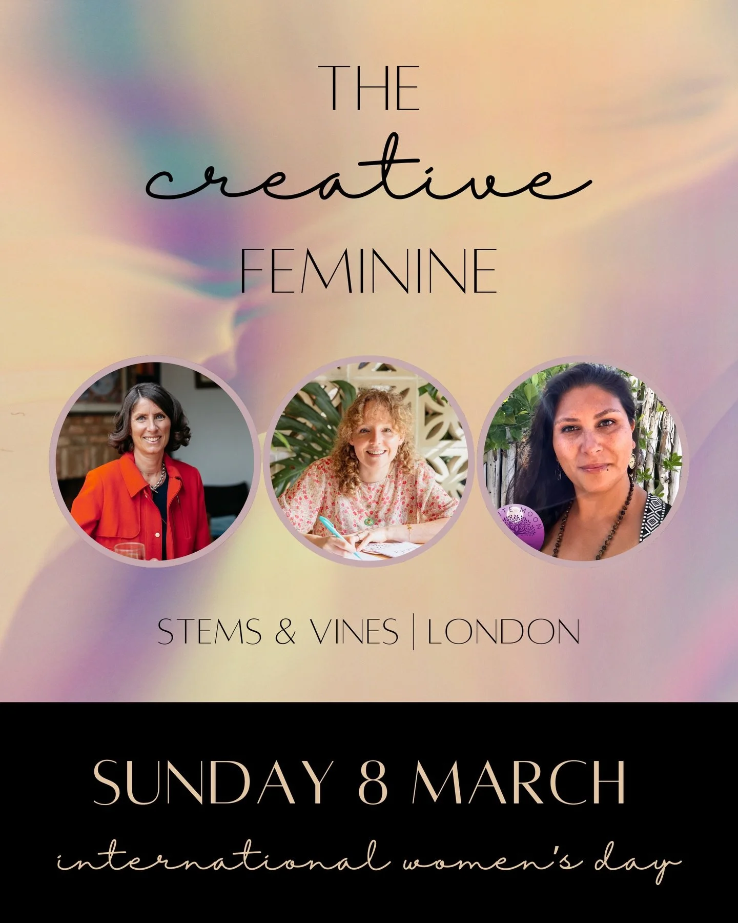 Celebrate feminine energy, creativity &amp; connection this International Women&rsquo;s Day at the most beautiful flower-filled spot in London @stems_and_vines 🌸✨ 

Join us on Sun 8 March for The Creative Feminine &mdash; a nourishing, immersive gat