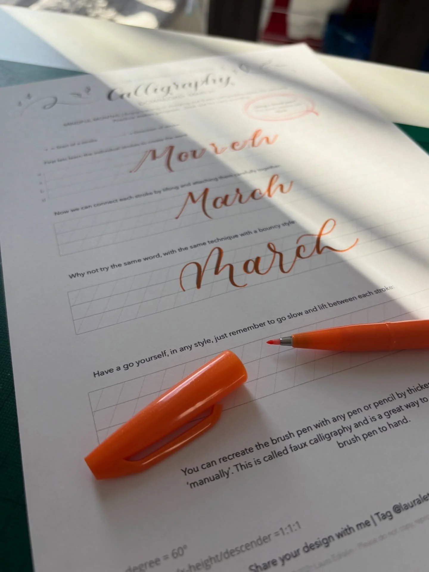 Every month I send out a free download to my mailing list so they can grab a little calligraphy practice, but the freebies don&rsquo;t stop there! You can grab and book these at the moment too:

&bull; Free Calming Calligraphy Workbook
&bull; Free Mi