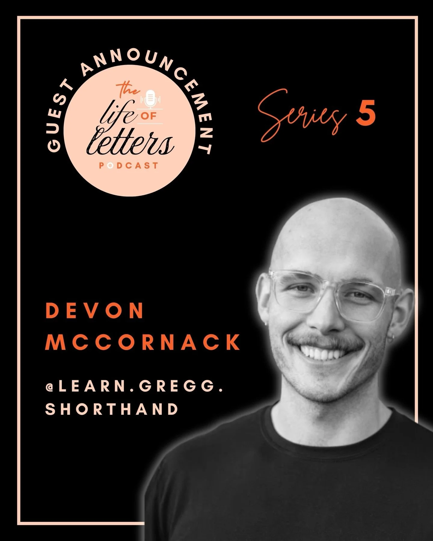 GUEST ANNOUNCEMENT 📣🎙️🤩 Our next episode lands next Tuesday (10 March) and is all about the art of shorthand with @learn.gregg.shorthand. I chat to Devon who tells me all about this efficient writing system that captures speech and sounds in symbo