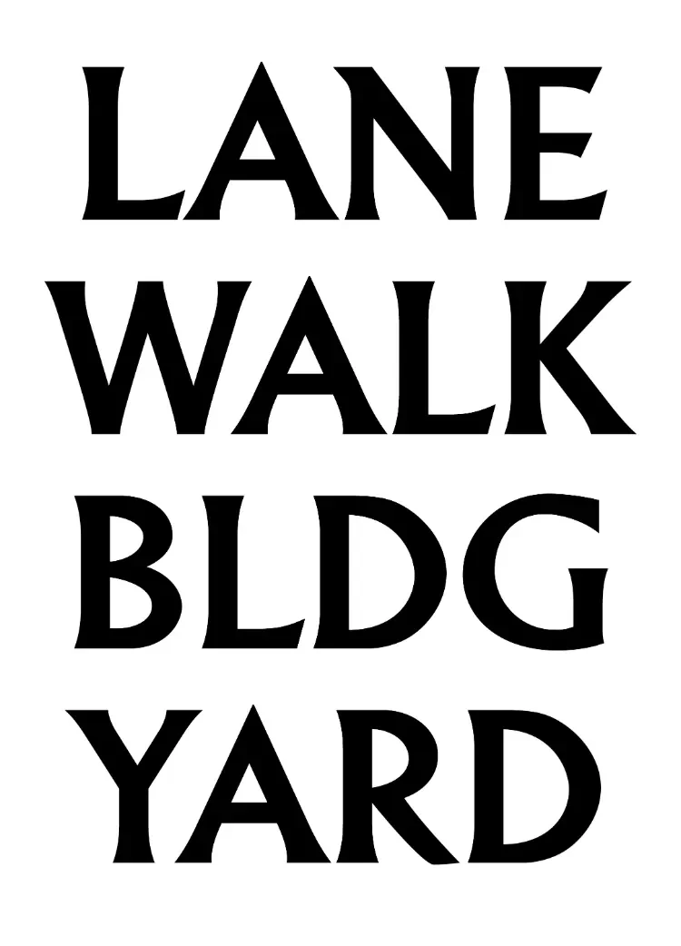 Black Corporation of London Type Face by Toshi Omagari