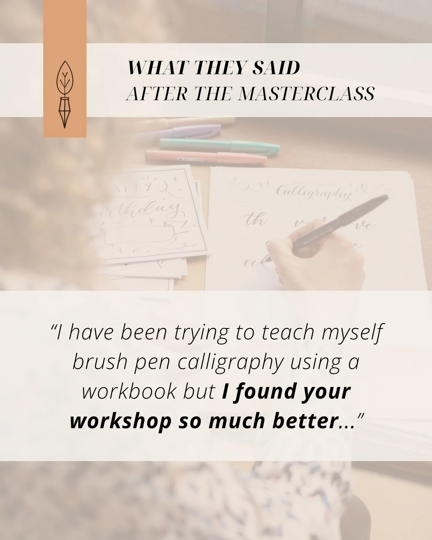 Teaching calligraphy, for me, isn&rsquo;t about rigid rules or leaving you to figure it out alone, it&rsquo;s about finding that balance between structure and freedom.

Accessibility sits at the heart of how I teach: &bull; Simple, step-by-step guida