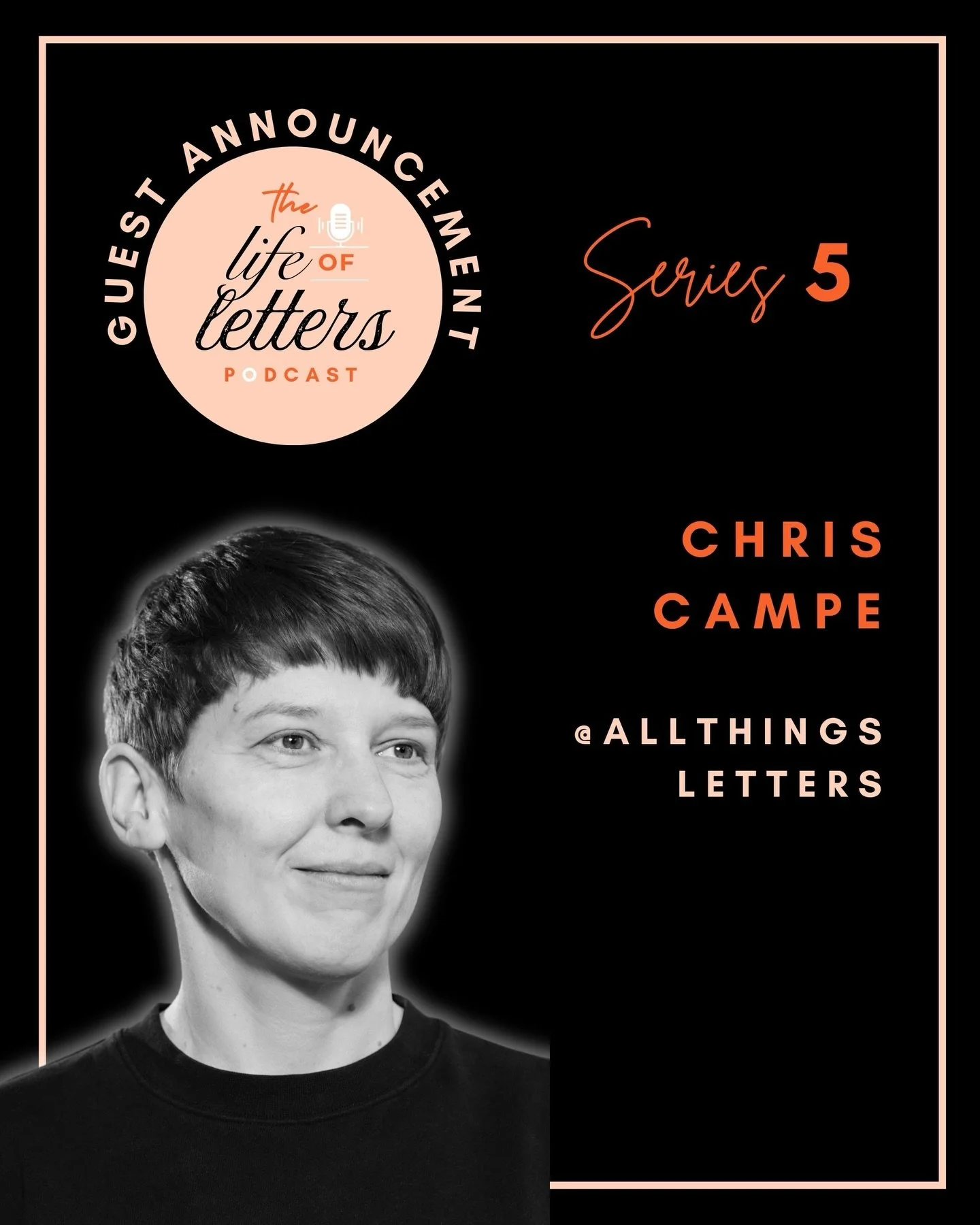 NEW GUEST ANNOUNCEMENT!!! Next Tuesday&rsquo;s release is with the awesome Chris Campe @allthingsletters 🎙️🎉 Swipe through to see some of Chris&rsquo;s lettering work.

In our episode Chris talks all things letters (quite literally!) and how she tr