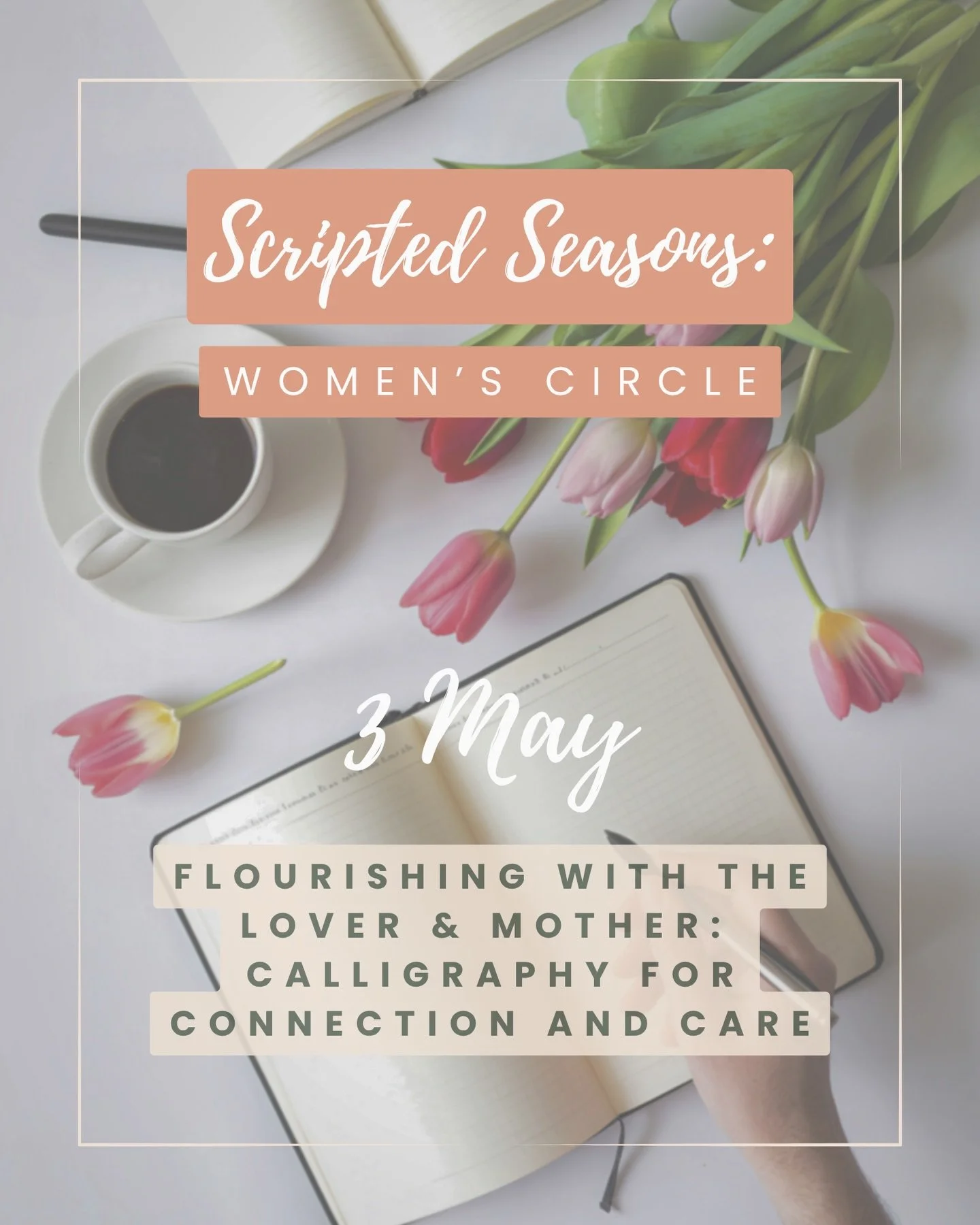 Join us for a 2-hour Scripted Seasons: Women&rsquo;s Circle! Online on Sunday 3 May we start our journey into summer by exploring feminine energies, through the mindful and grounding practice of calligraphy.

🌿 Guided by Laura &amp; Caroline, you&rs