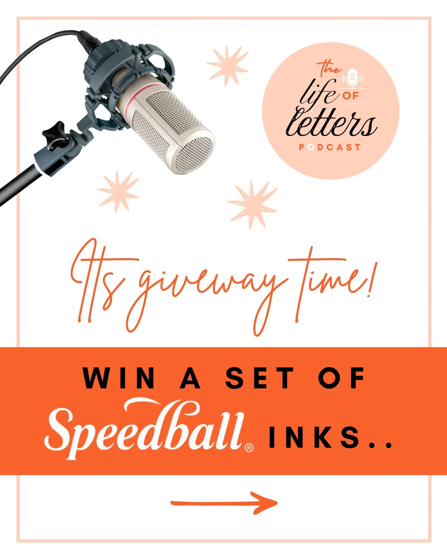 ✨ GIVEAWAY TIME ✨ In celebration of World Art Day and the final episodes of series 5, we&rsquo;re so excited to be teaming up with - our wonderful friends and sponsor of The Life of Letters Podcast - Speedball Art again to bring you a special giveawa