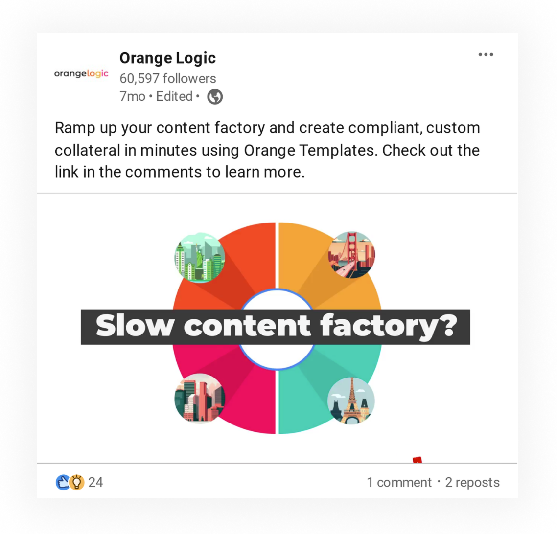 Orange Logic LinkedIn sample 6