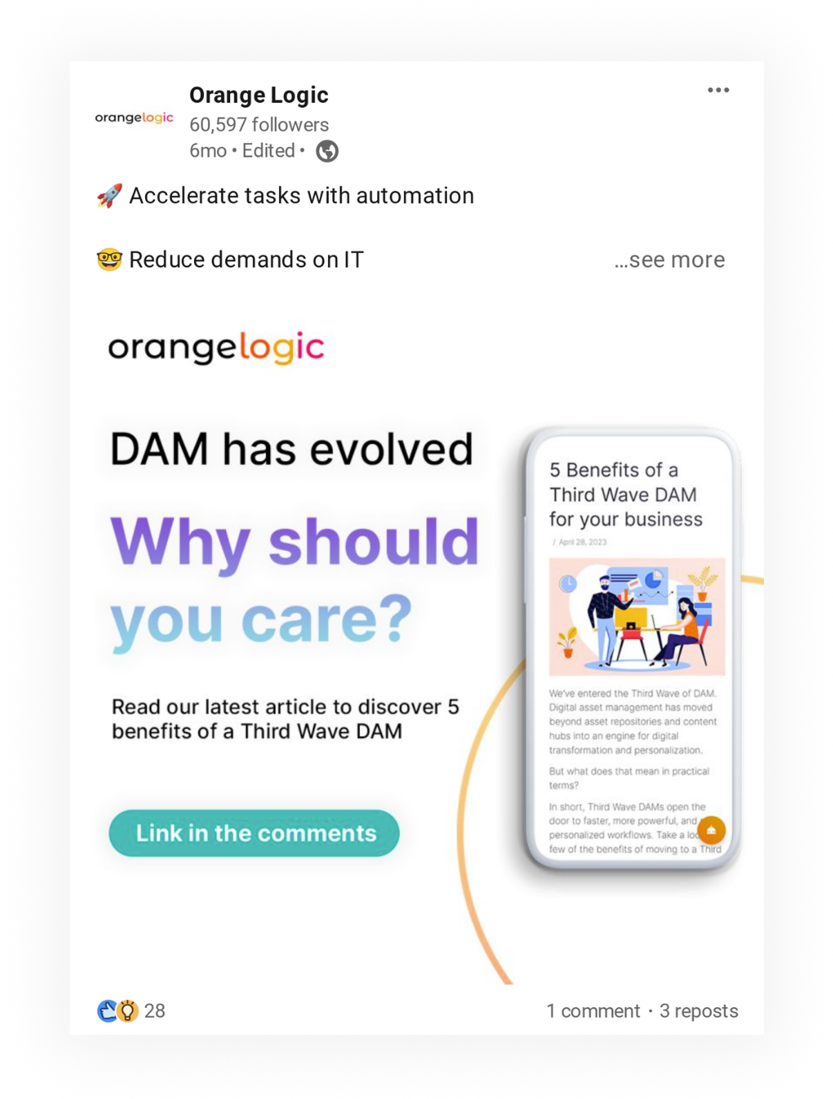 Orange Logic LinkedIn sample 3