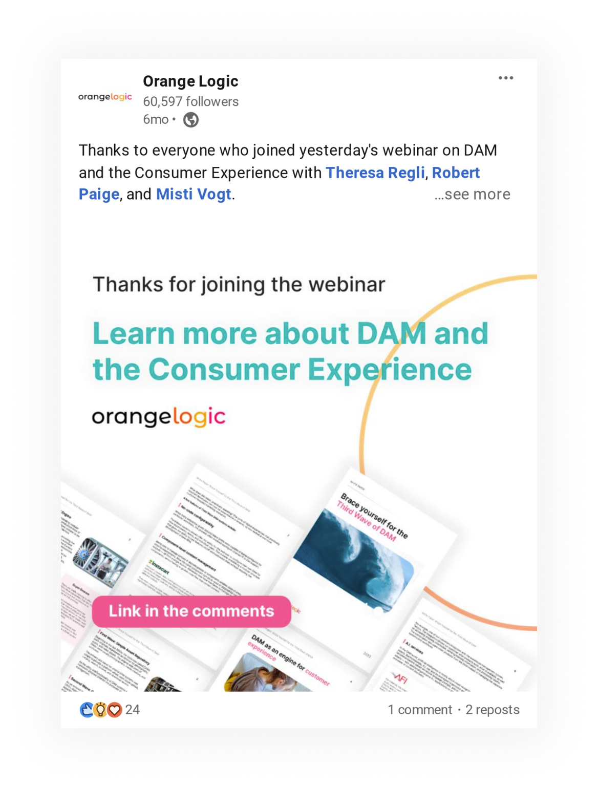 Orange Logic LinkedIn sample 7