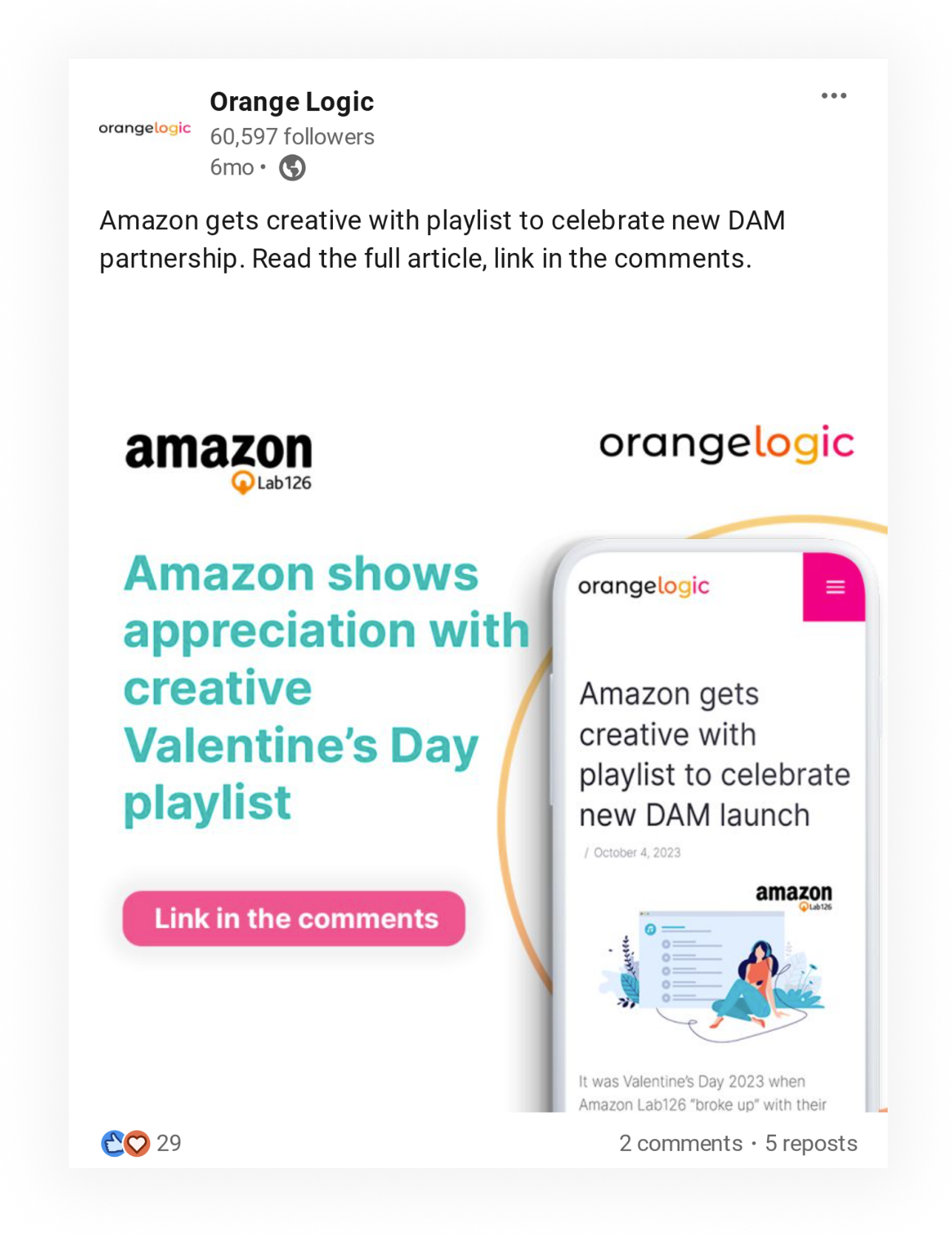 Orange Logic LinkedIn sample 5