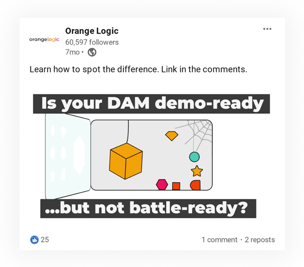 Orange Logic LinkedIn sample 4