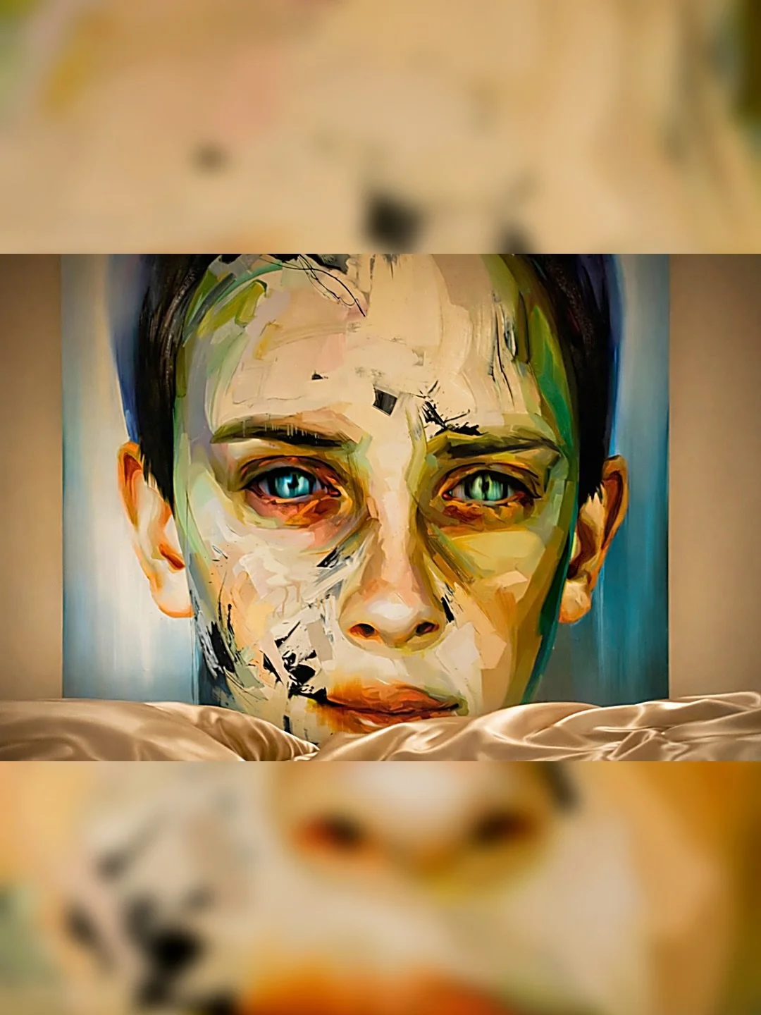 Justin Bower &mdash; The Look Within
Oil on canvas

No one paints eyes like Justin Bower&mdash;and it is precisely in the eyes that his paintings unfold their full intensity. They are not simply rendered details, but the emotional and psychological c