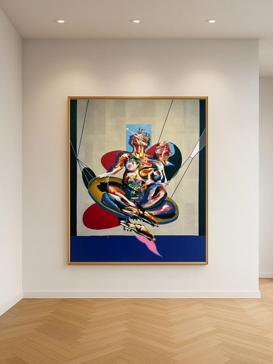 Justin Bower &mdash; '1970'
Oil on canvas, 198 x 152 cm

Vivid. Distorted. Magnetic.

'1970' is a compelling example of contemporary art that speaks directly to today&rsquo;s art collector. In this large-scale oil on canvas, Justin Bower brings toget