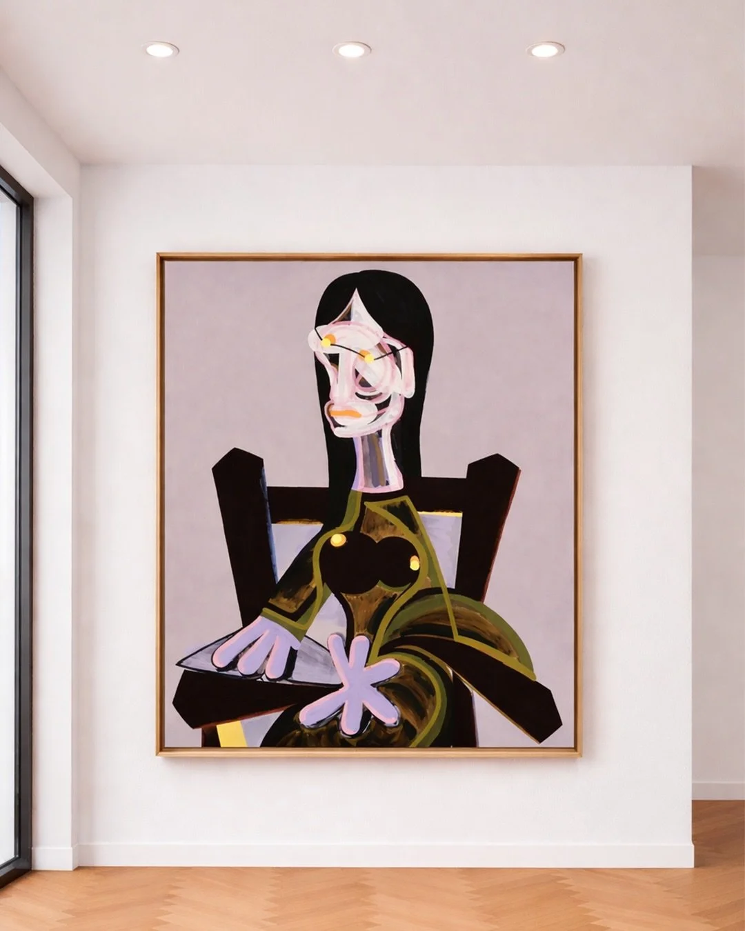 John Millei &mdash; &acute;Woman in a Chair&rsquo;
Oil on Canvas 

For collectors of outstanding contemporary art, this is the kind of painting that changes the room &mdash; and the collection.

From John Millei&rsquo;s Woman in a Chair series, this 