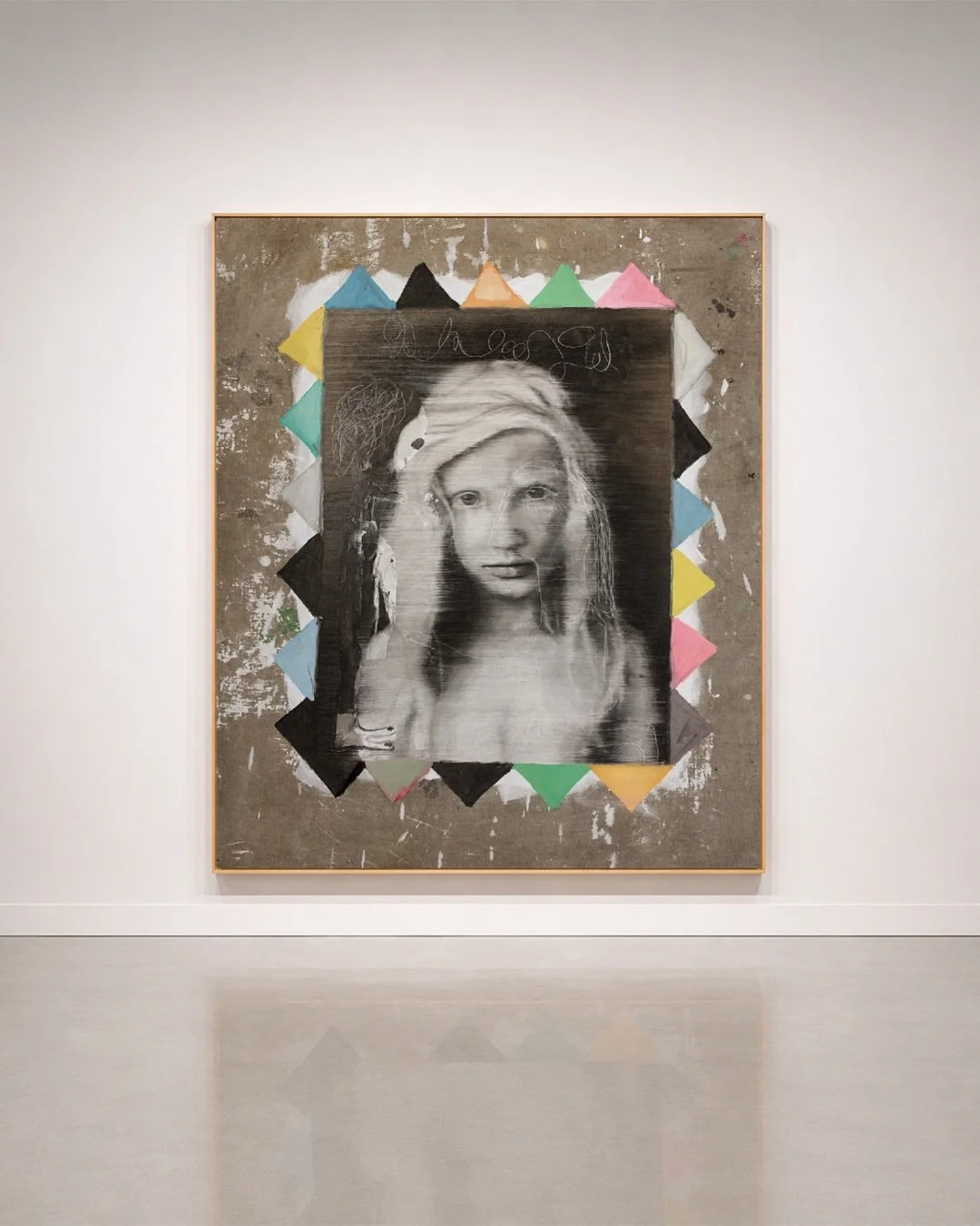 Mike MacKeldey &mdash; a contemporary portrait that holds the weight of art history without becoming nostalgic.

In this large-scale work, Mike MacKeldey brings together the intimacy of classical portraiture with the raw surface language of contempor
