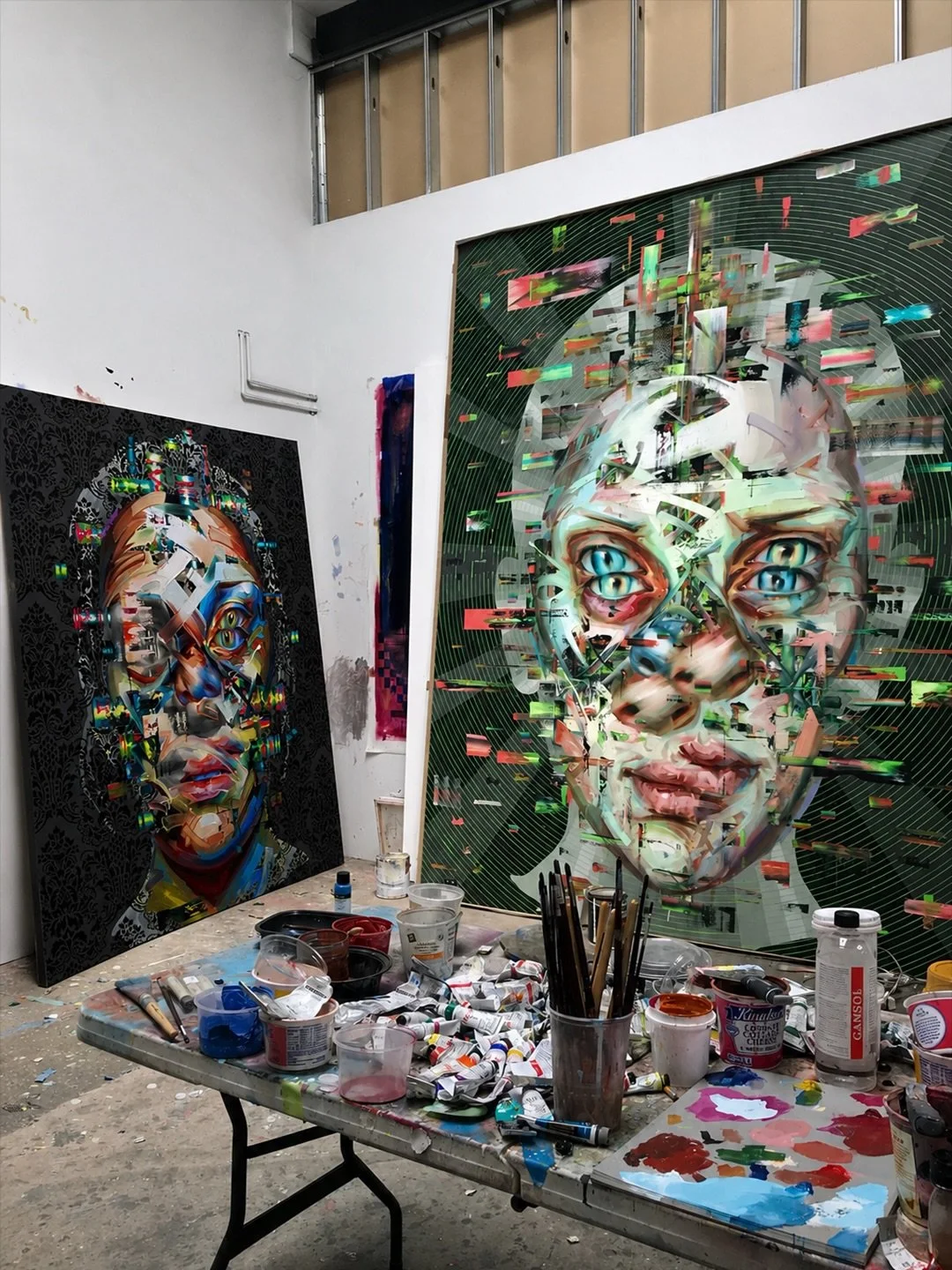 Justin Bower &mdash; Heaven Dimmed
Oil on canvas

From the collector&rsquo;s home to the artist&rsquo;s studio.

Justin Bower&rsquo;s paintings exist at the intersection of contemporary portraiture, digital culture, and psychological fragmentation. B