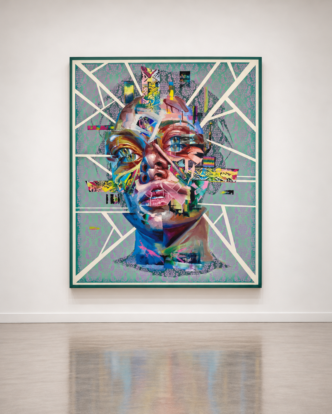 Justin Bower, Auto-Immune, Contemporary Portrait painting in oil on canvas