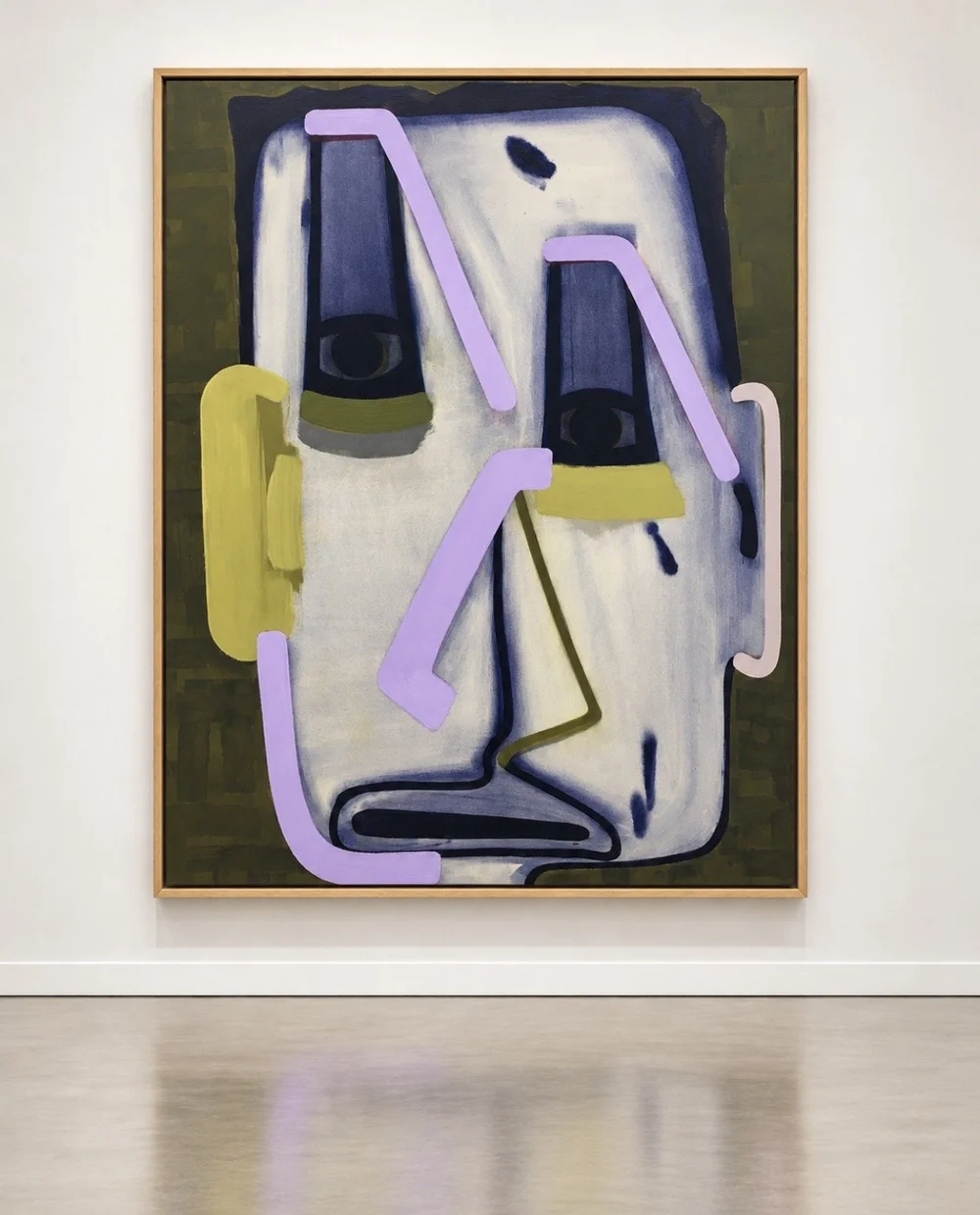 John Millei, Self-Portrait, oil on canvas, installation view