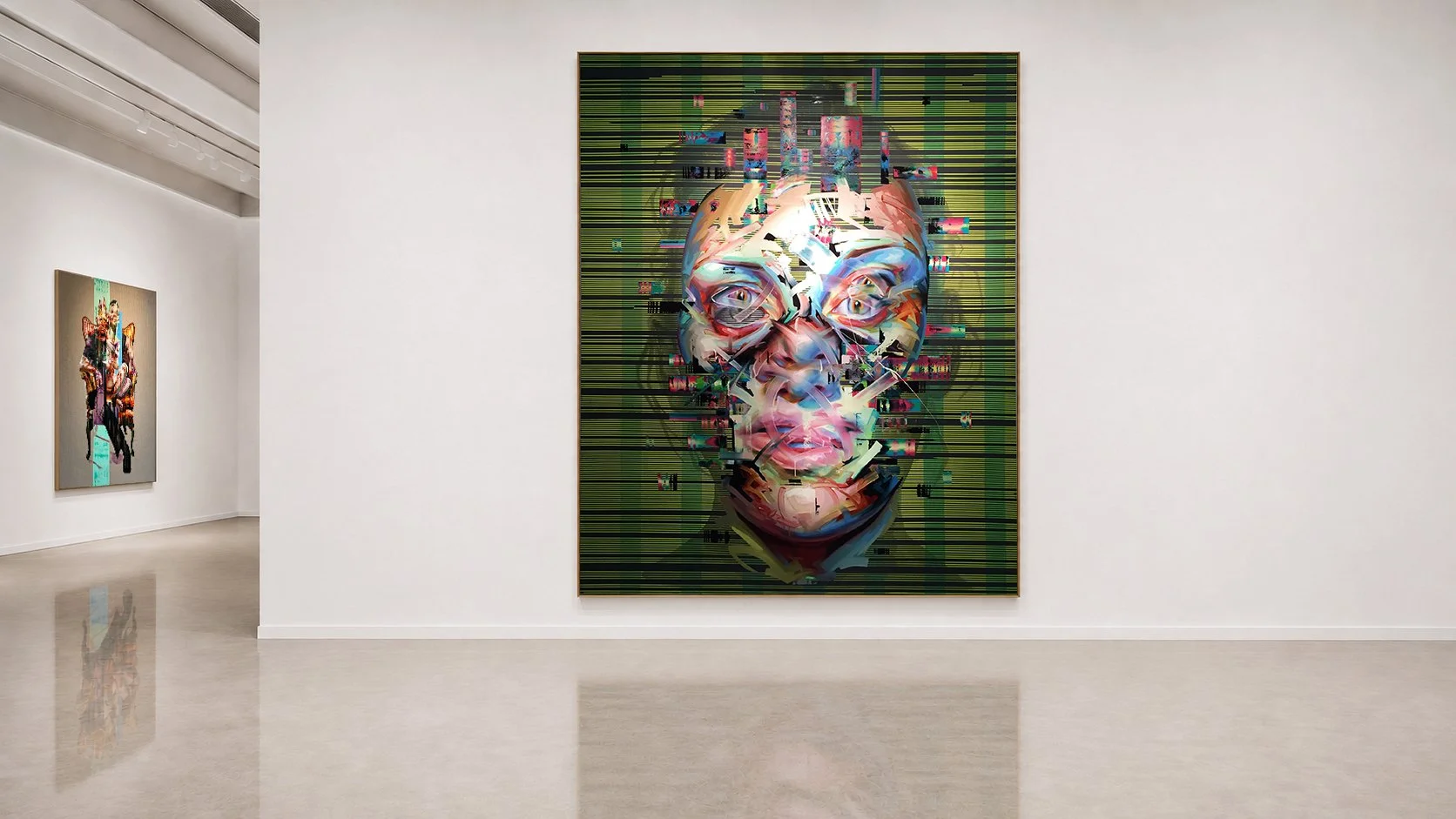 Justin Bower paintings presented in a G-ALLERY exhibition