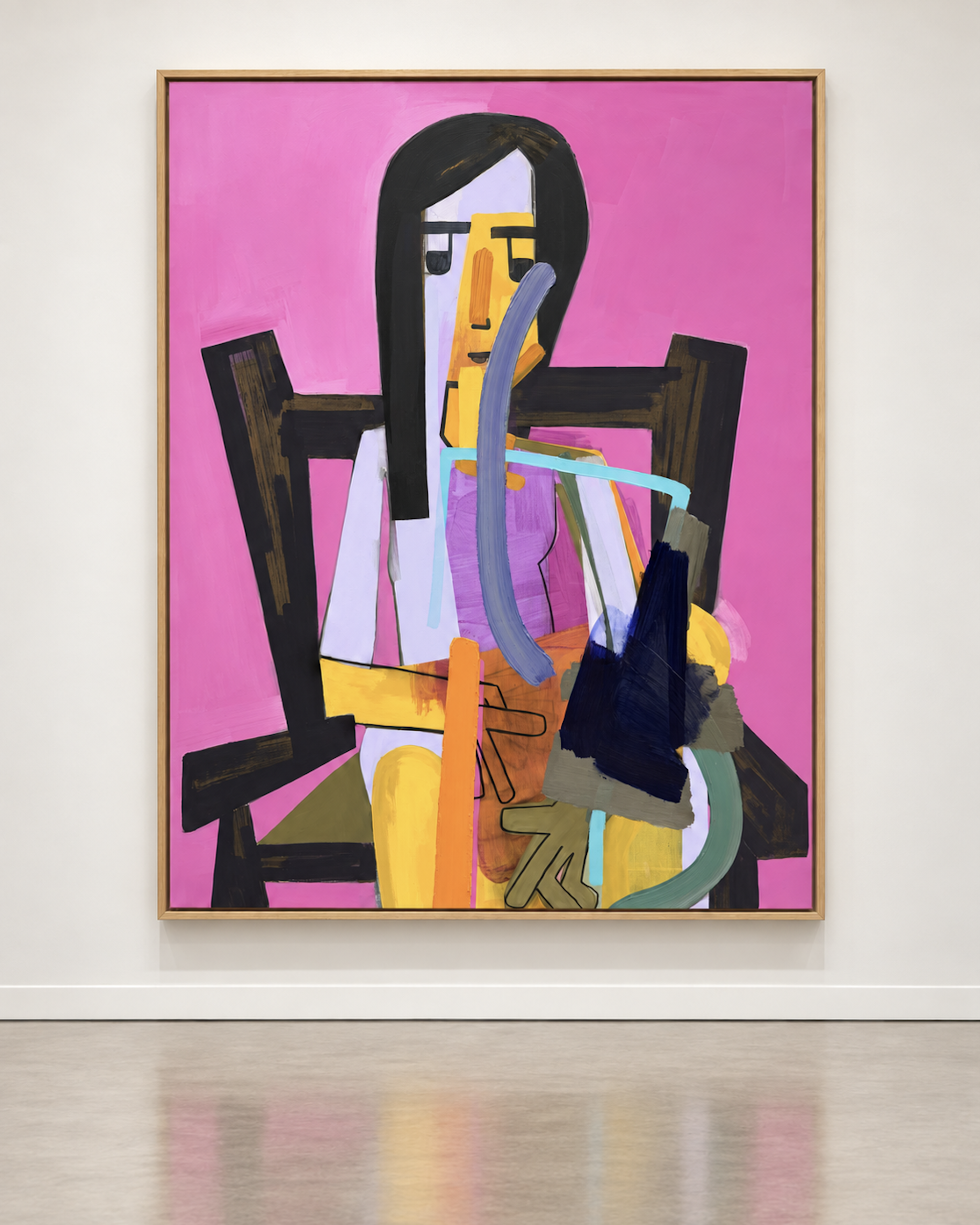 John Millei Painting "Listening to Music" exhibited at G-ALLERY