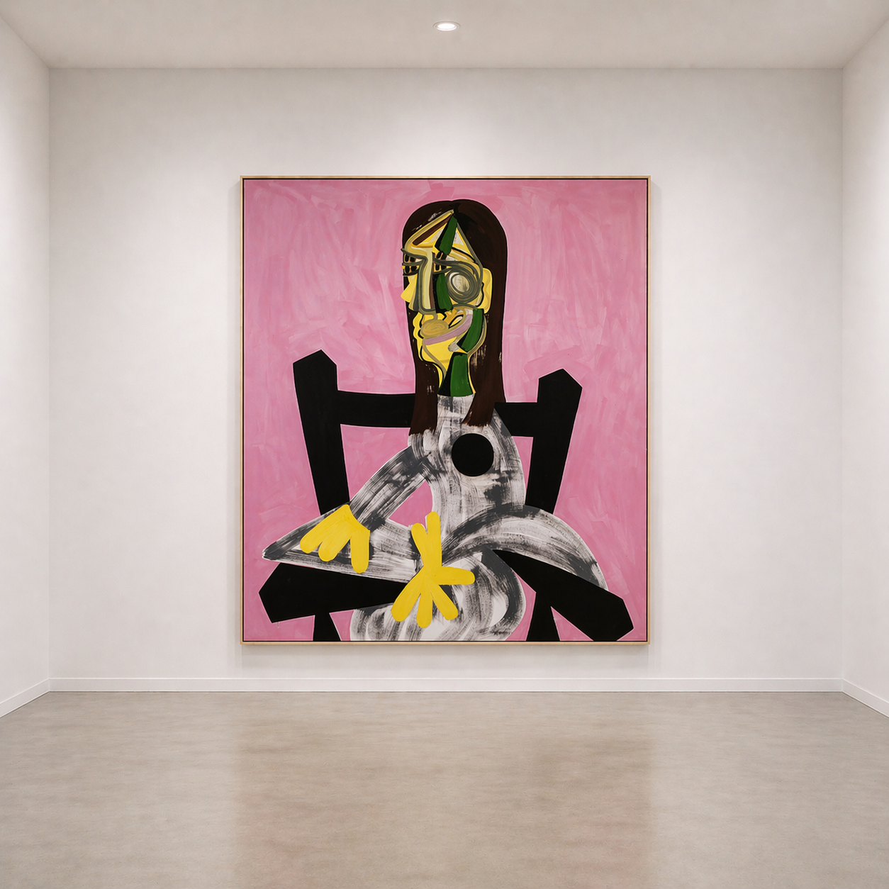 'Woman in a Chair' (Pink)