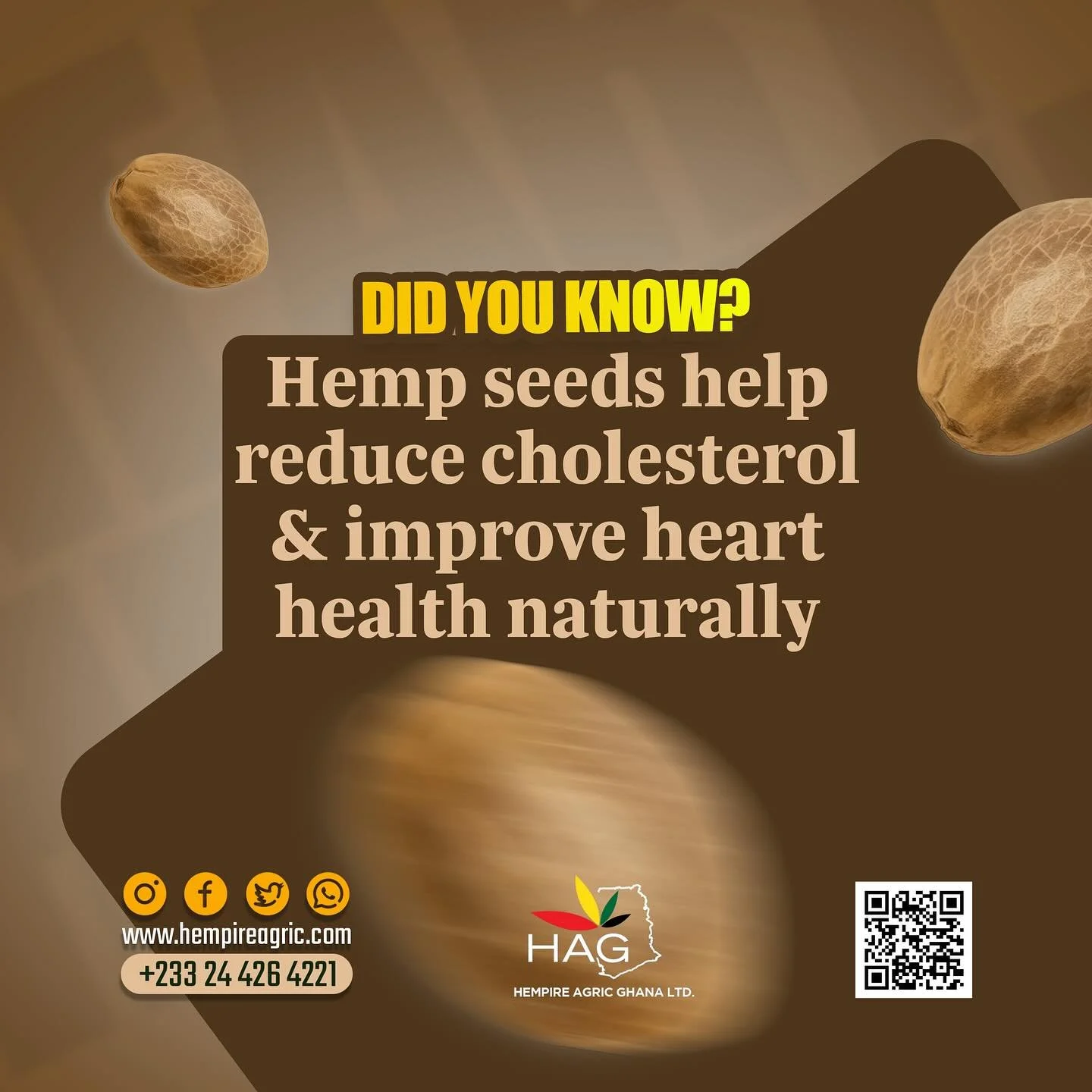 💚 Hemp seeds help reduce cholesterol &amp; improve heart health naturally 🌿🥗
#HeartHealth #Superfood #IndustrialHemp