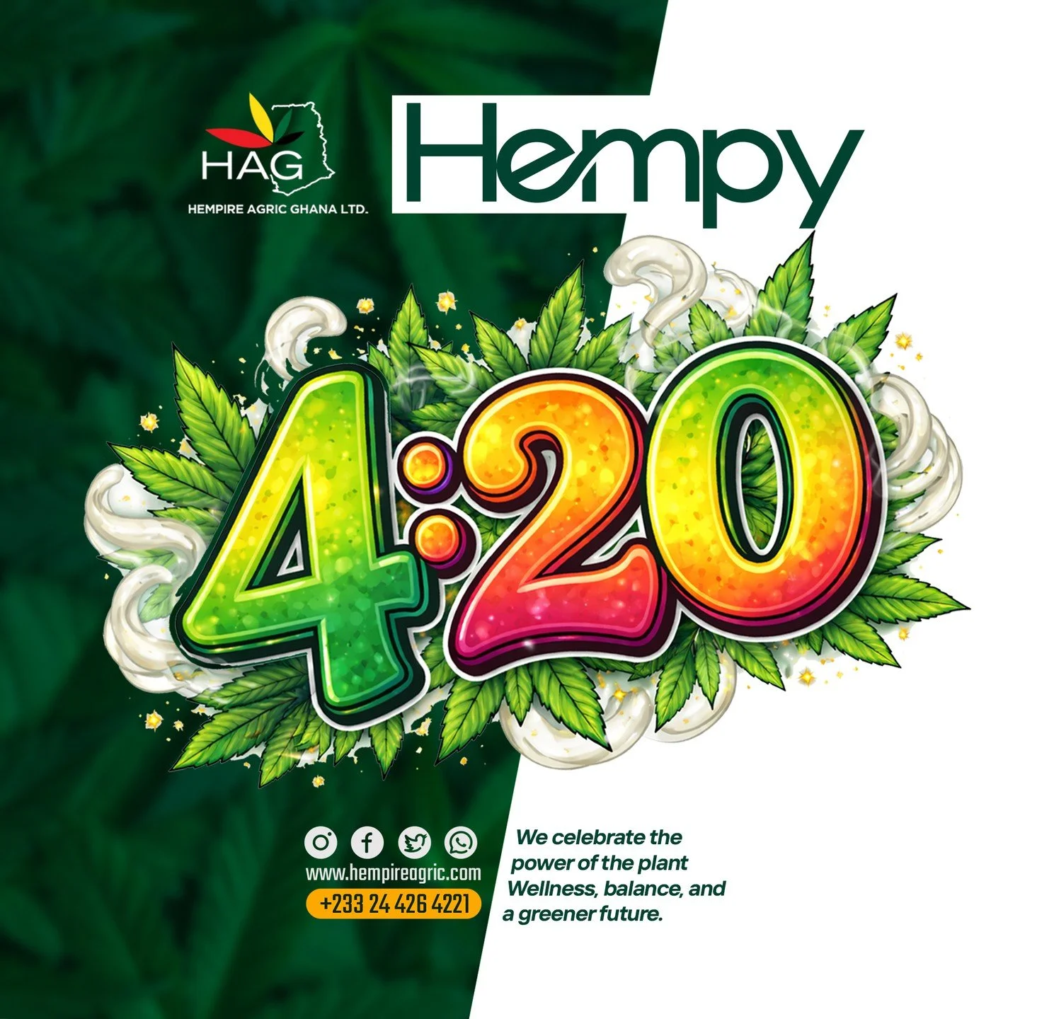 This 4:20, we celebrate the power of the plant 🌿
Wellness, balance, and a greener future.